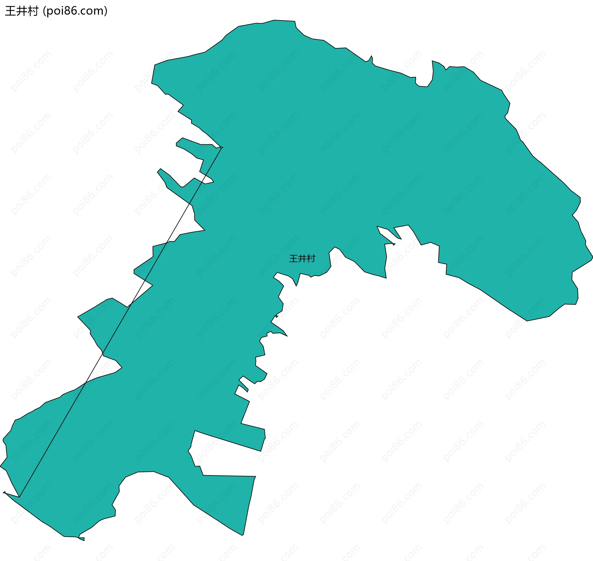 王井村边界地图
