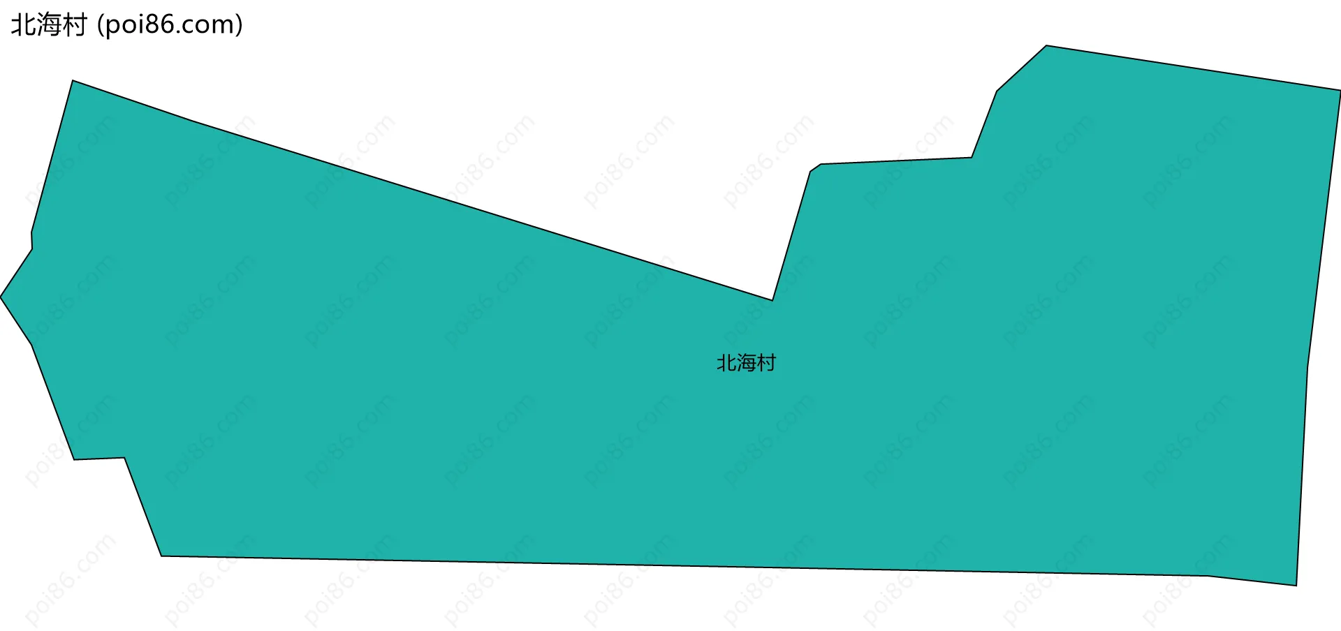 北海村边界地图