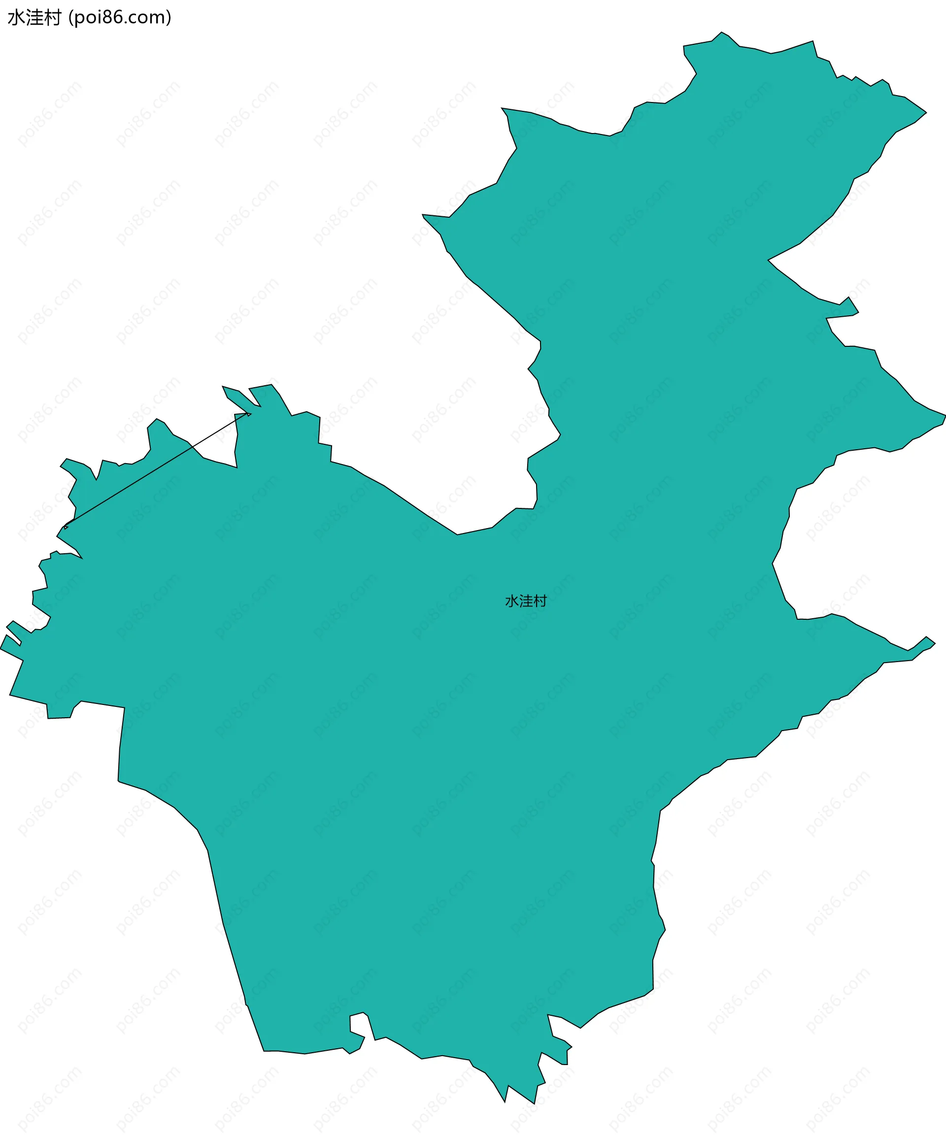 水洼村边界地图