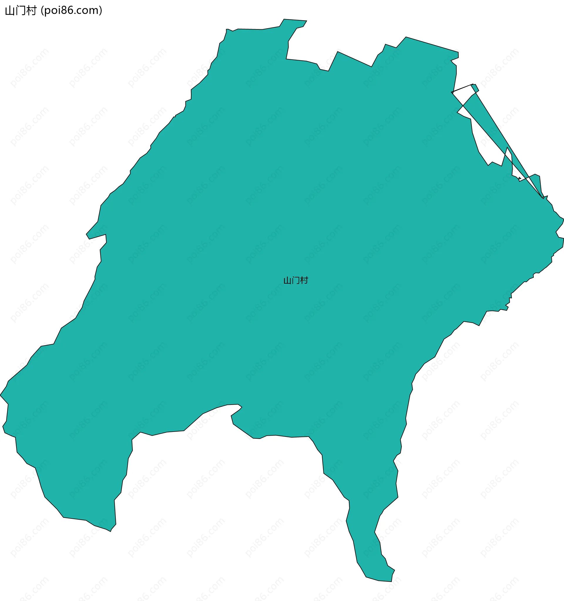 山门村边界地图