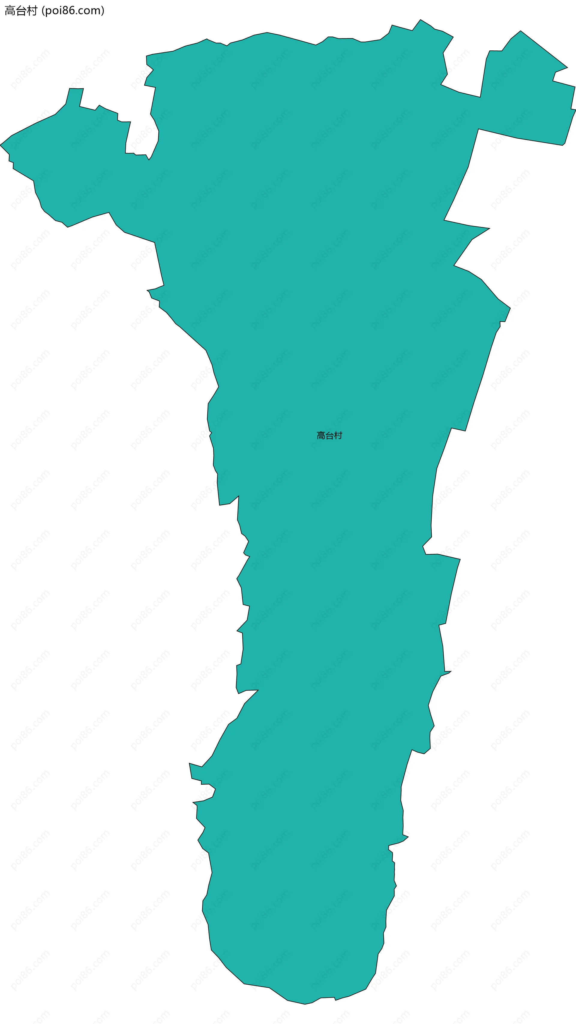 高台村边界地图