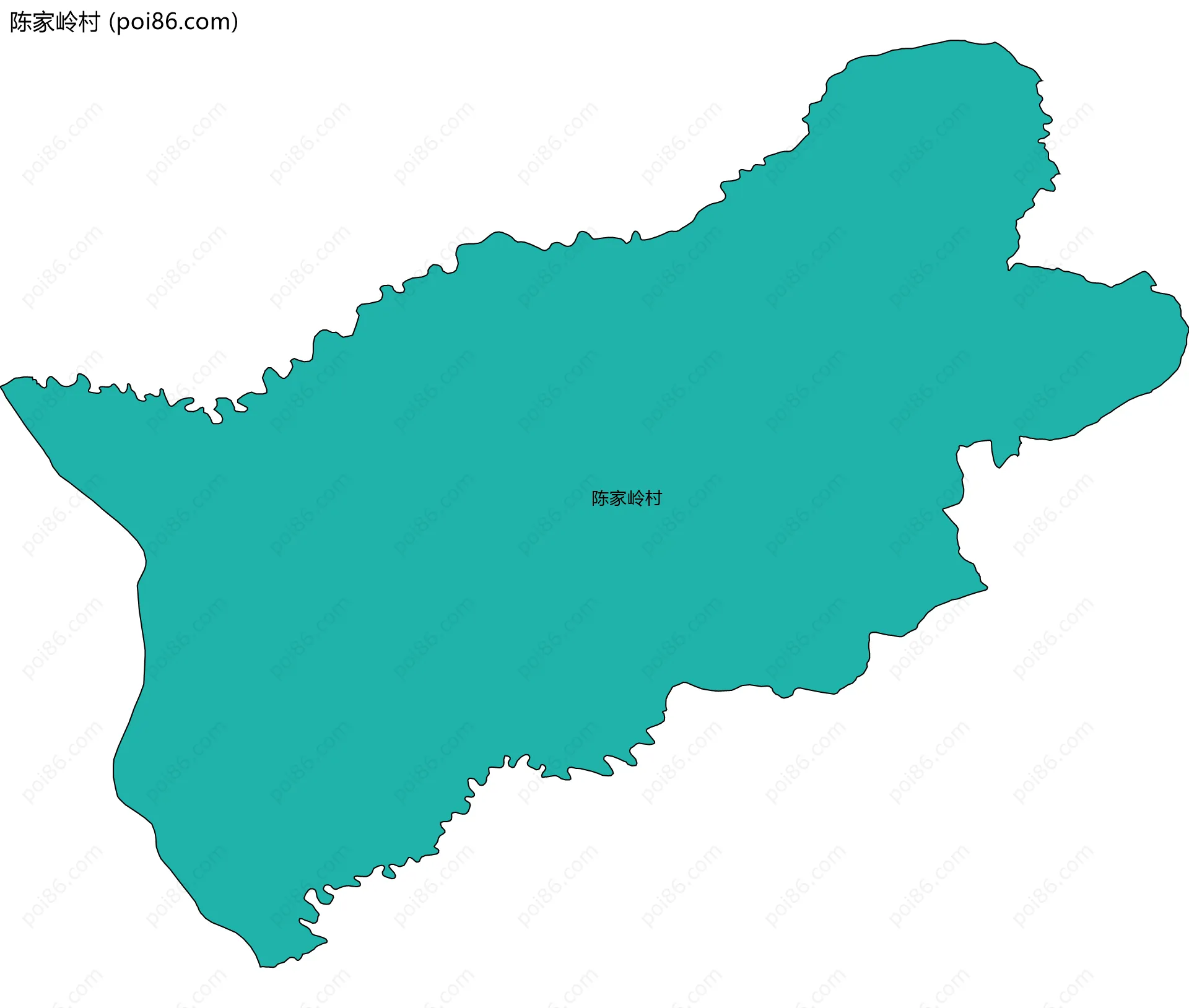 陈家岭村边界地图