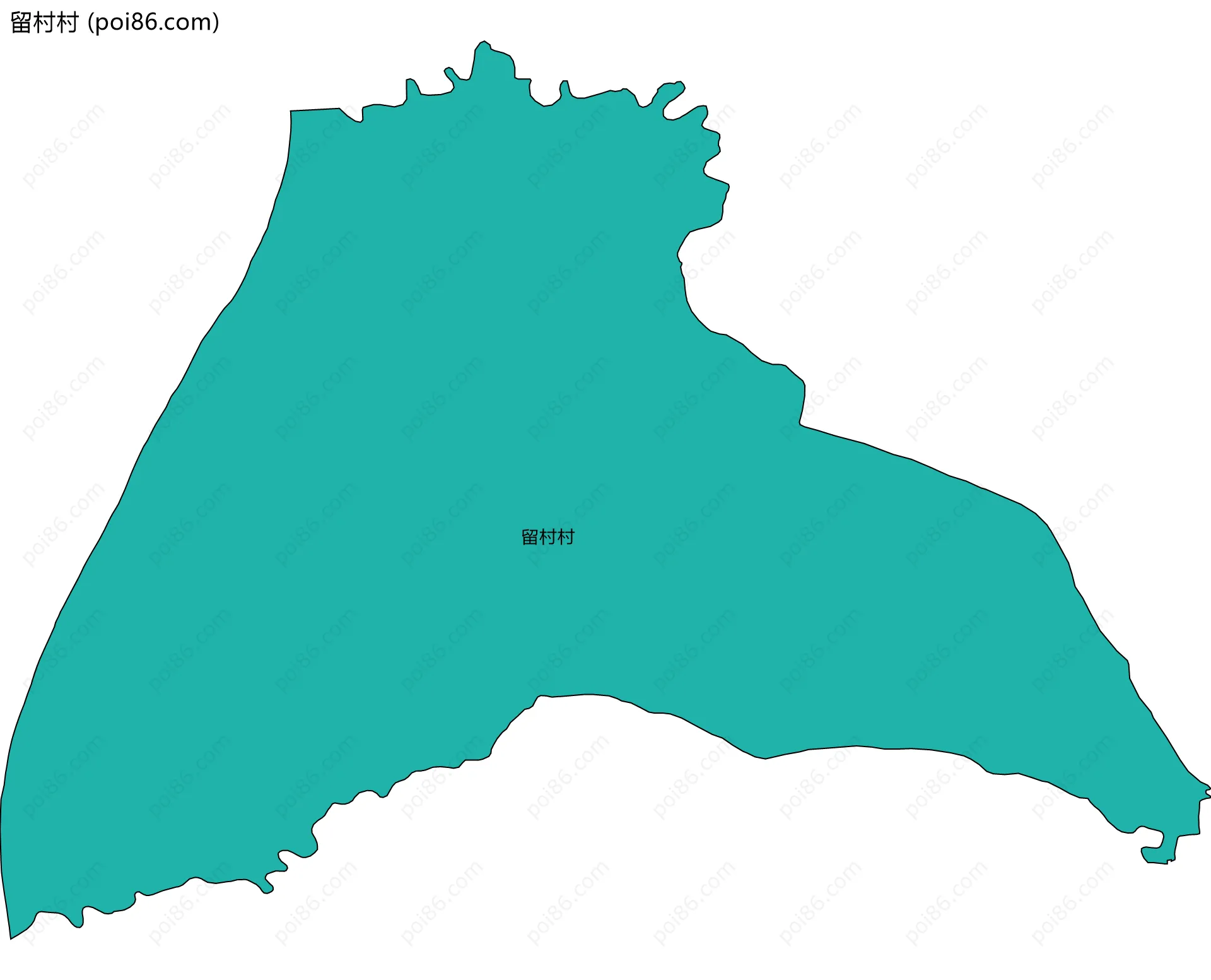 留村村边界地图