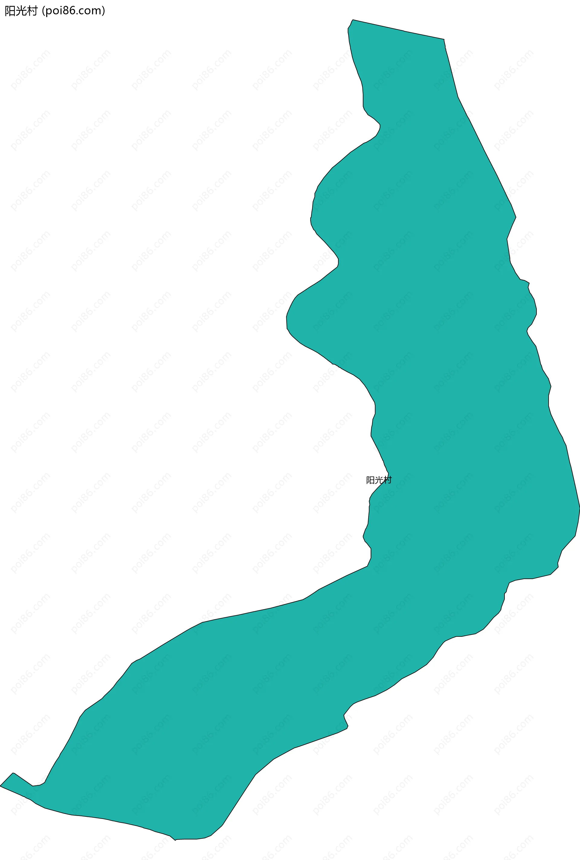 阳光村边界地图
