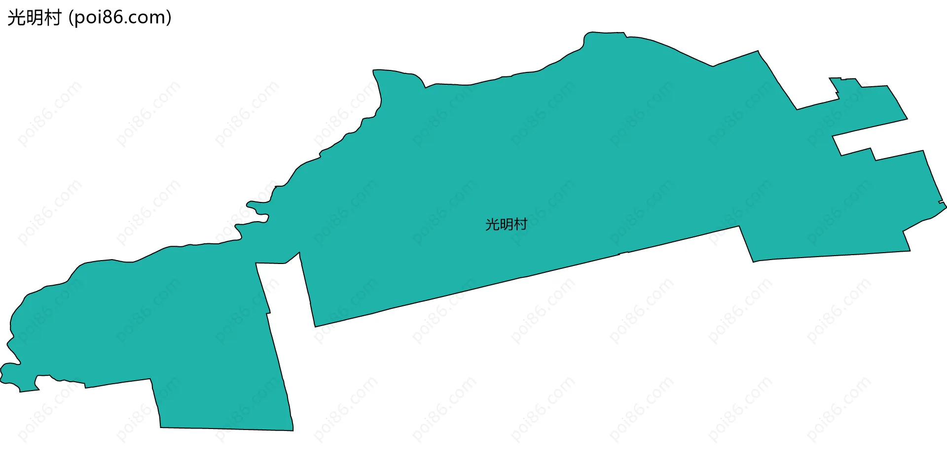 光明村边界地图