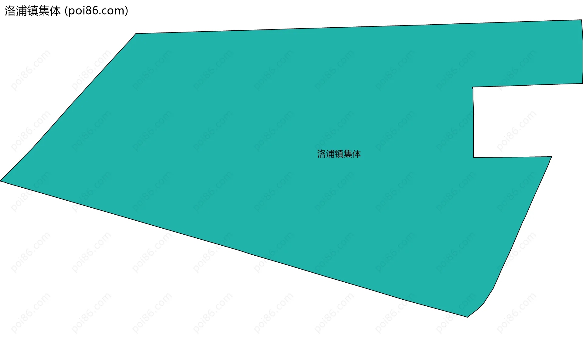 洛浦镇集体边界地图
