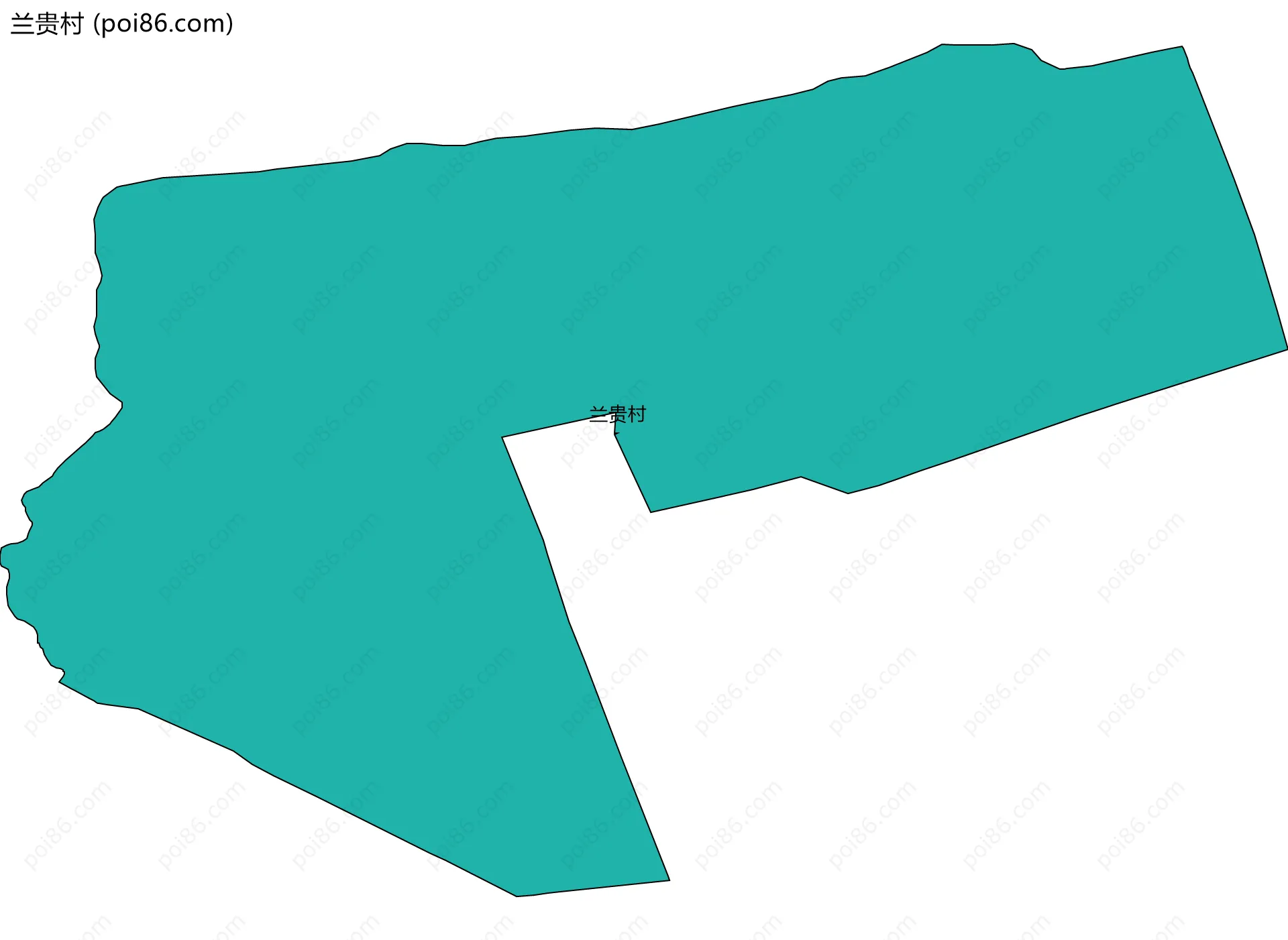 兰贵村边界地图