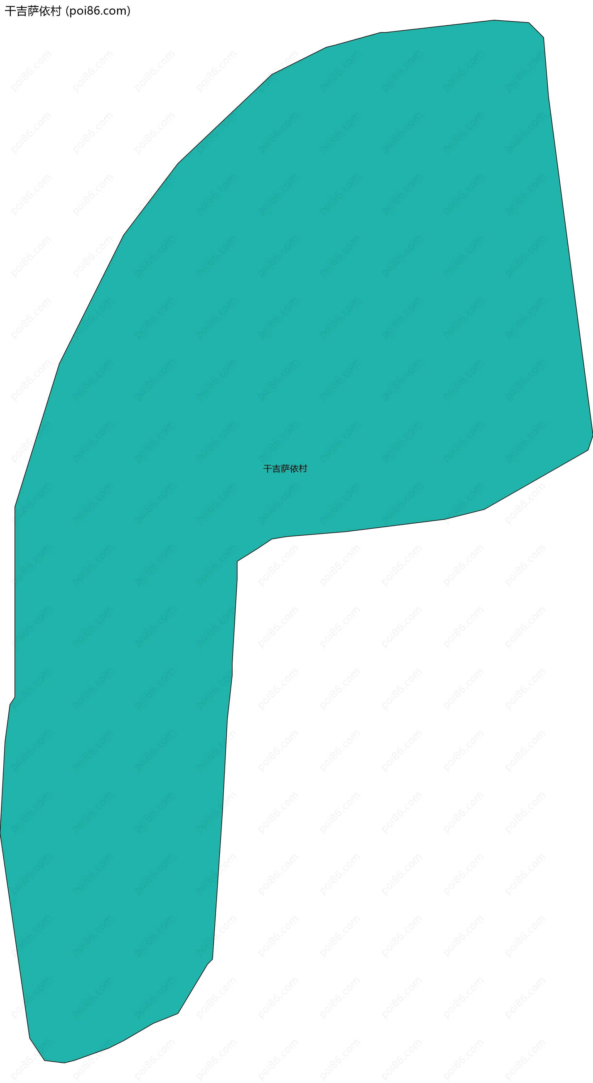 干吉萨依村边界地图