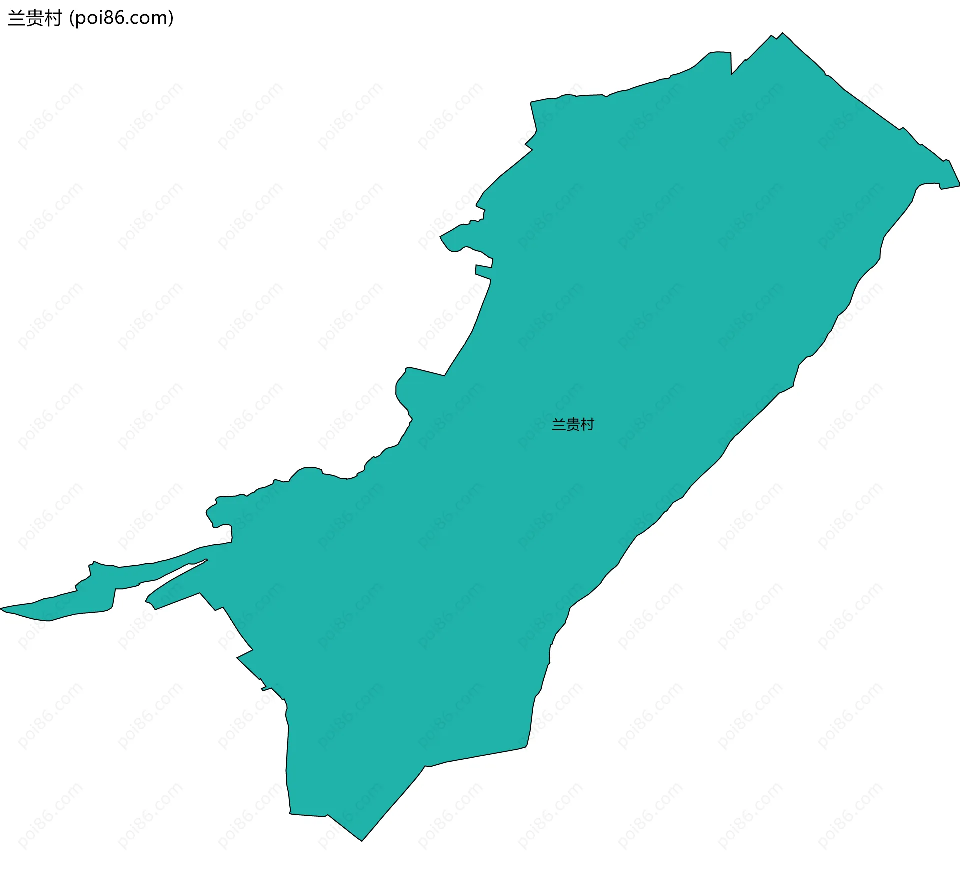 兰贵村边界地图