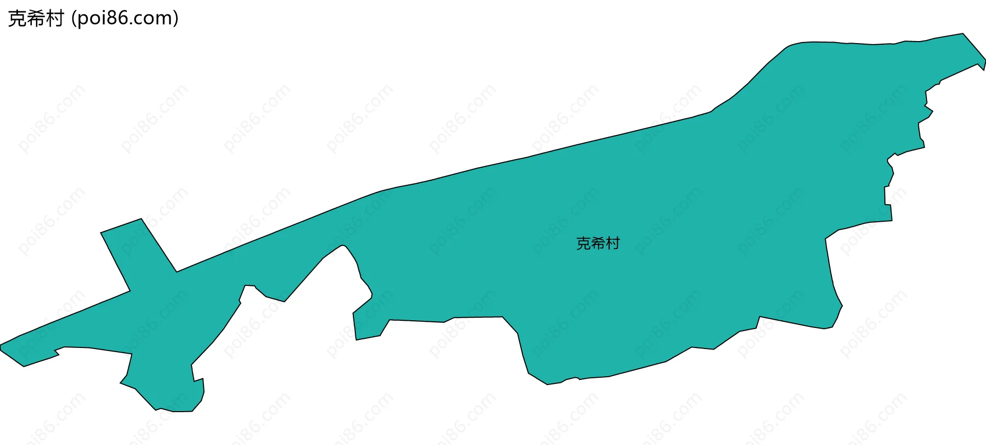 克希村边界地图