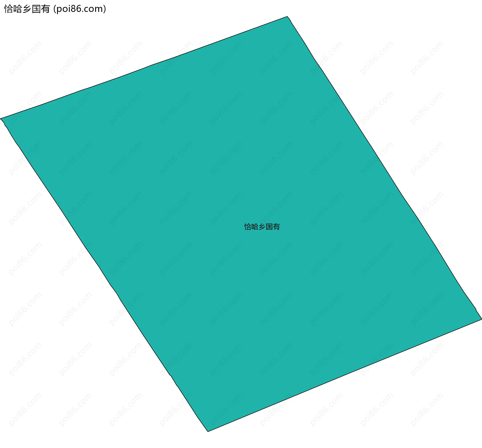恰哈乡国有边界地图