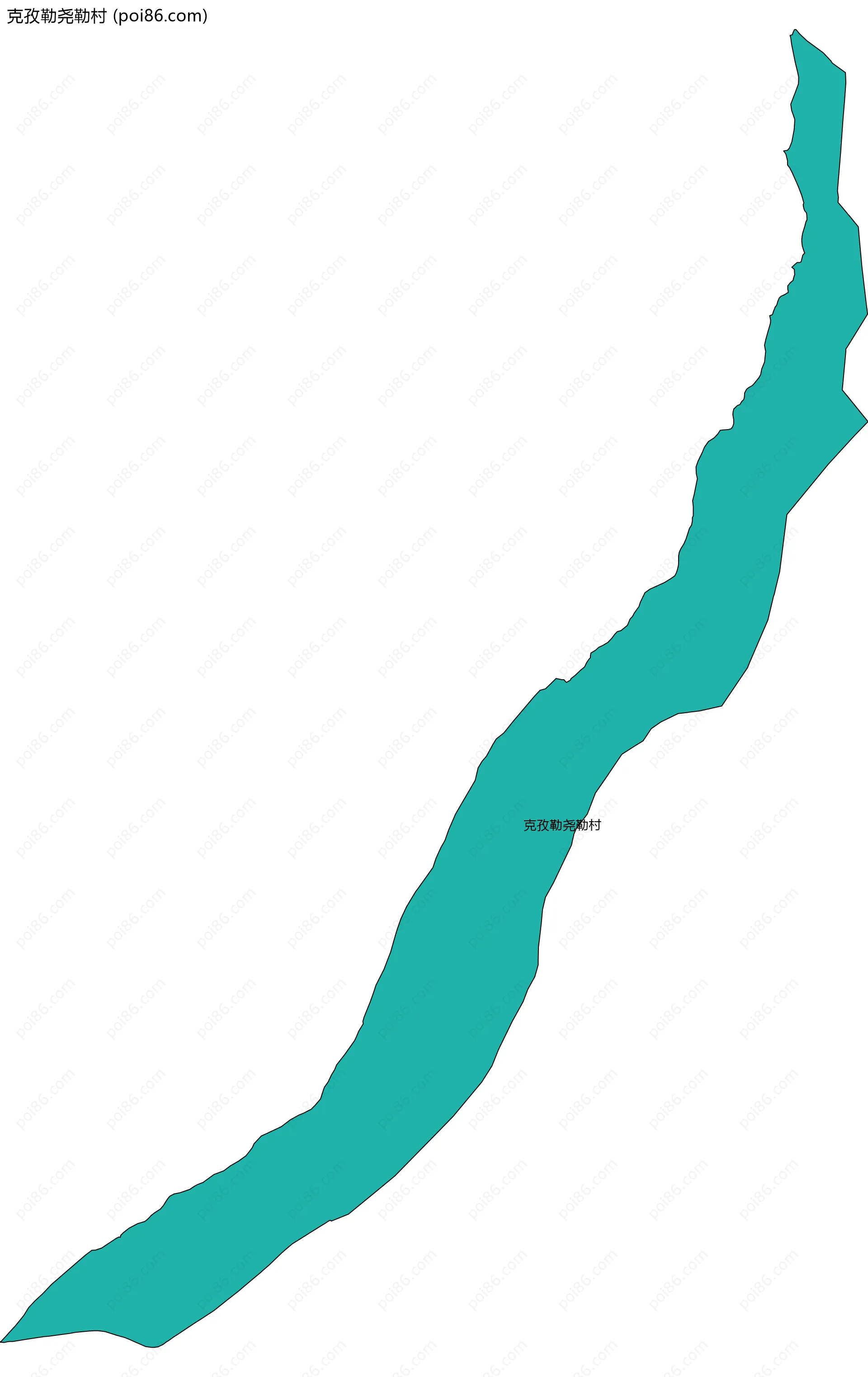 克孜勒尧勒村边界地图