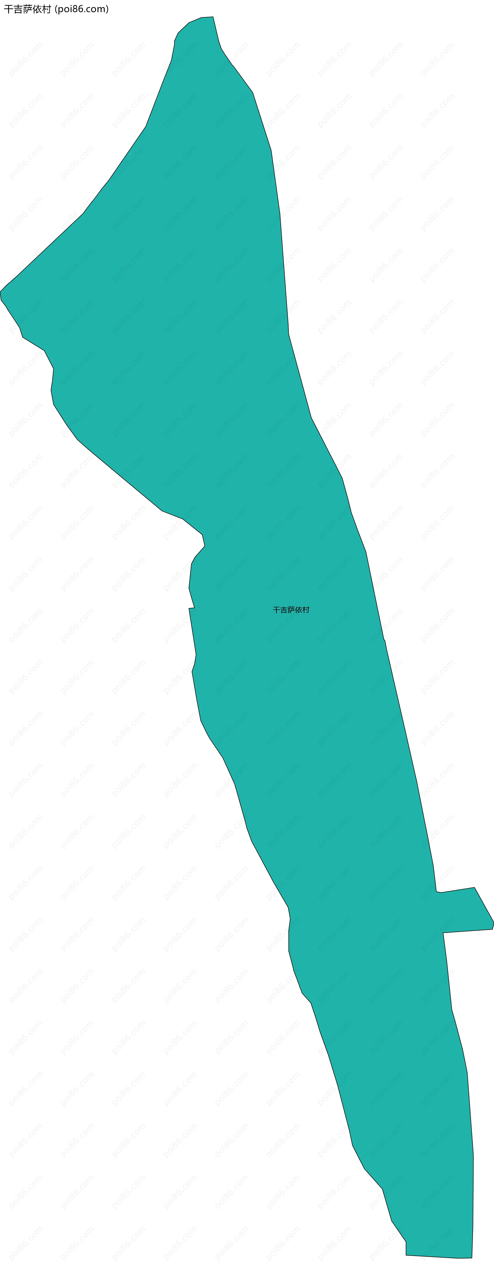 干吉萨依村边界地图