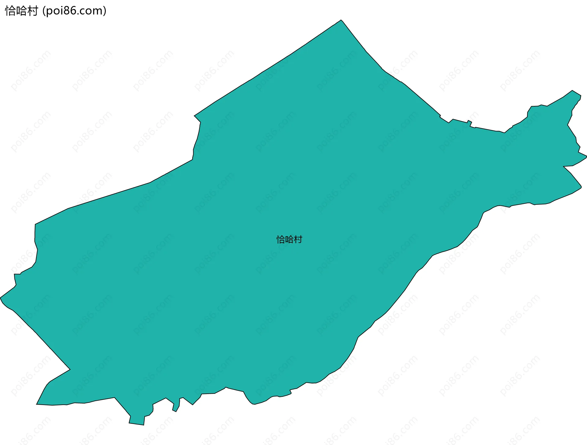 恰哈村边界地图