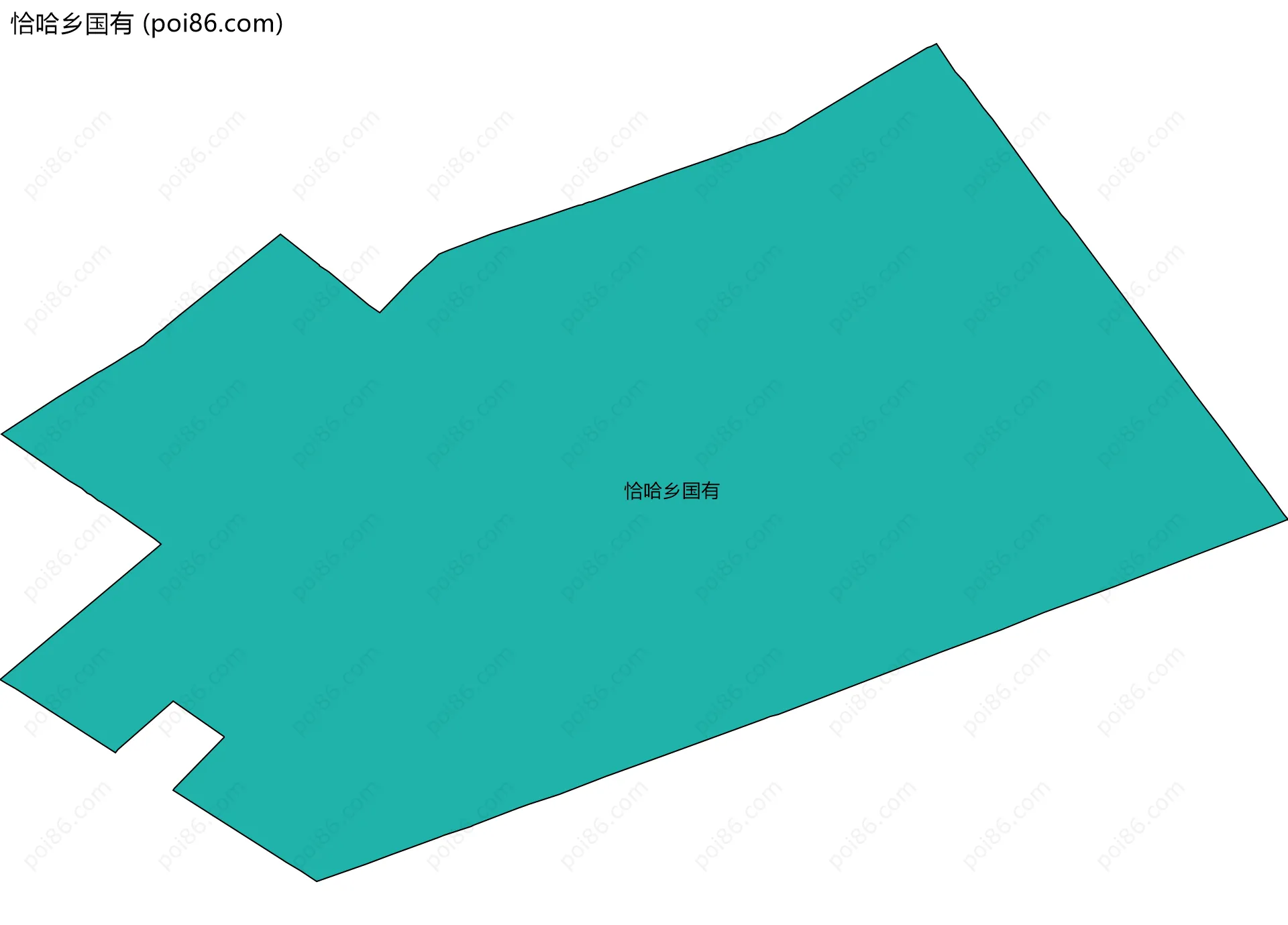 恰哈乡国有边界地图