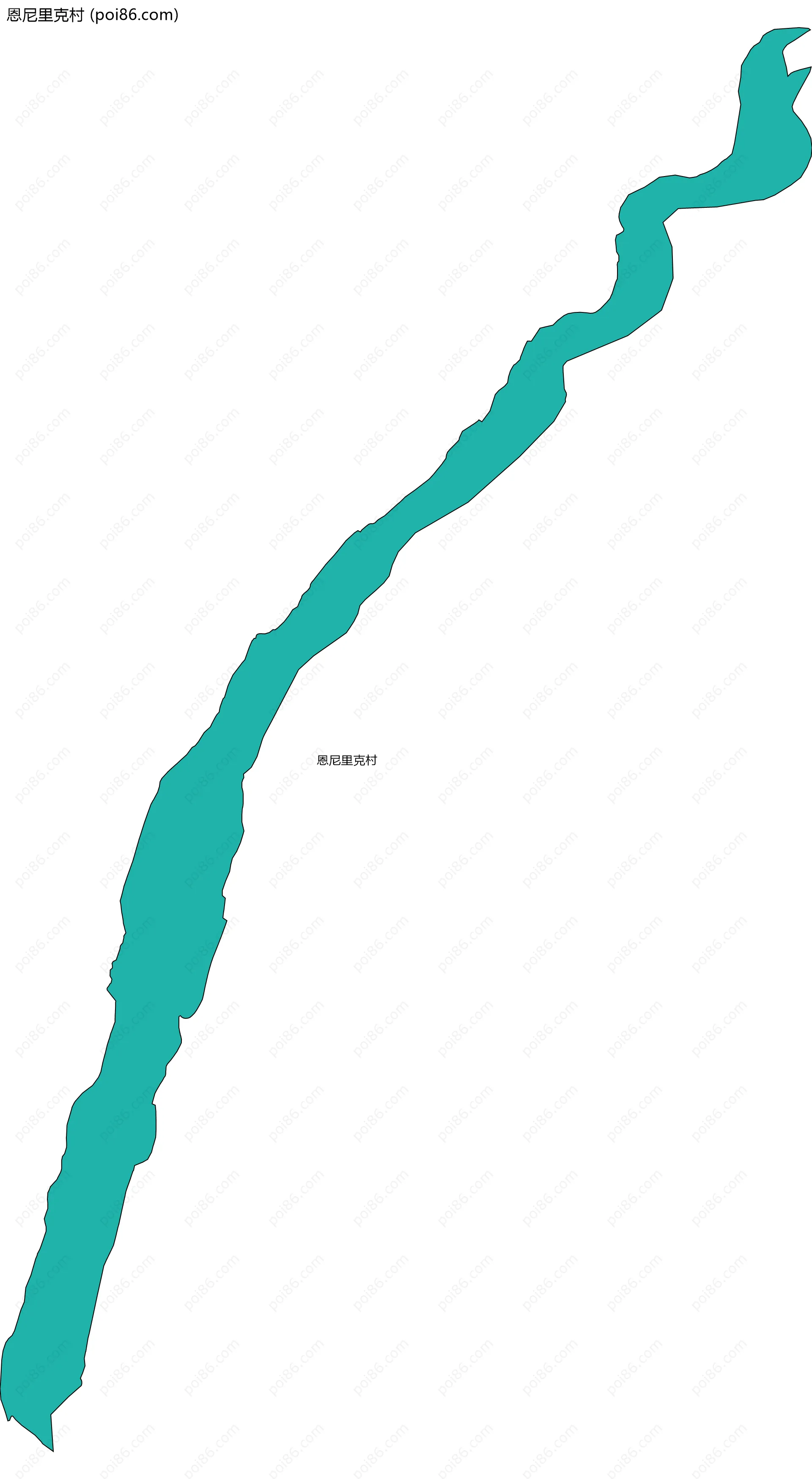 恩尼里克村边界地图