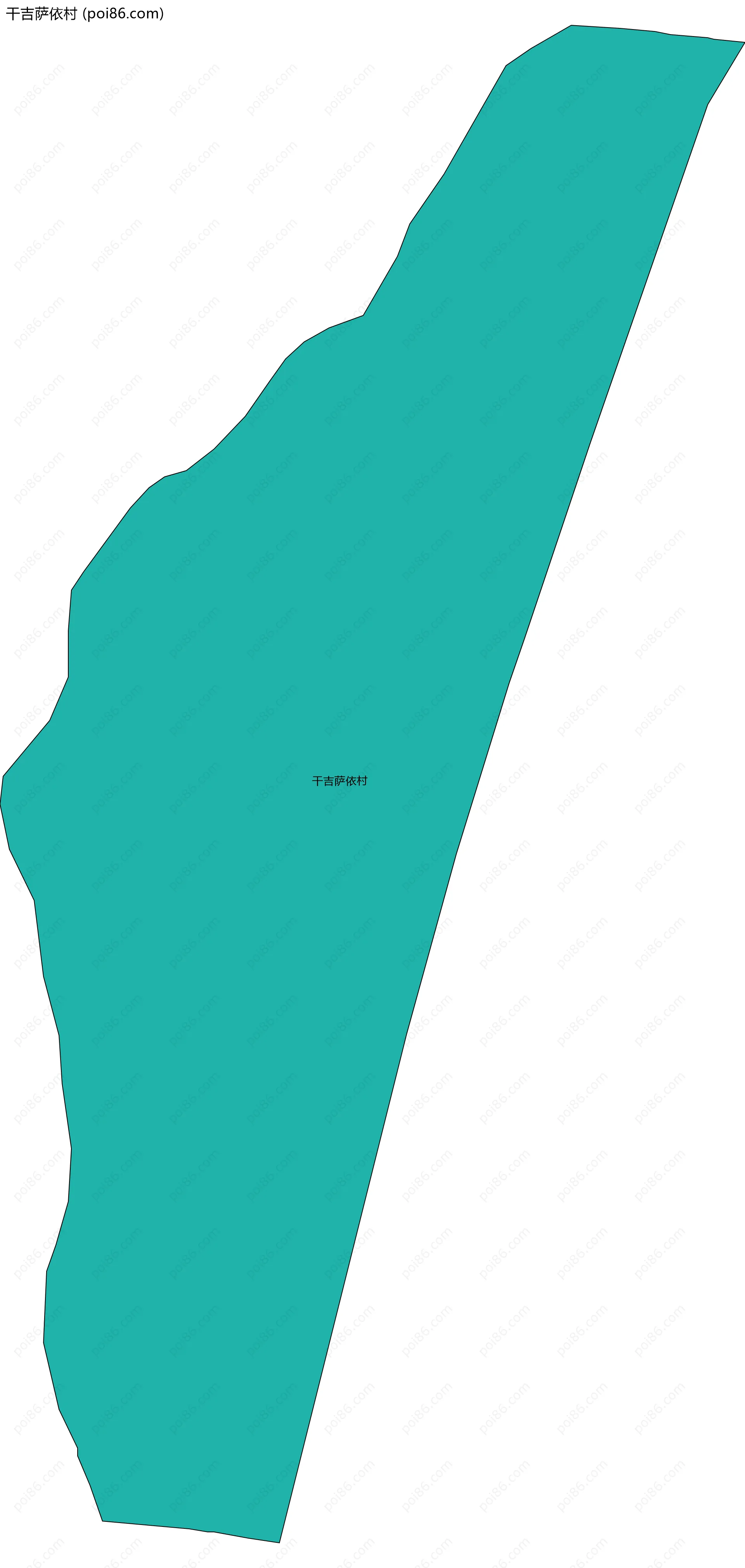 干吉萨依村边界地图