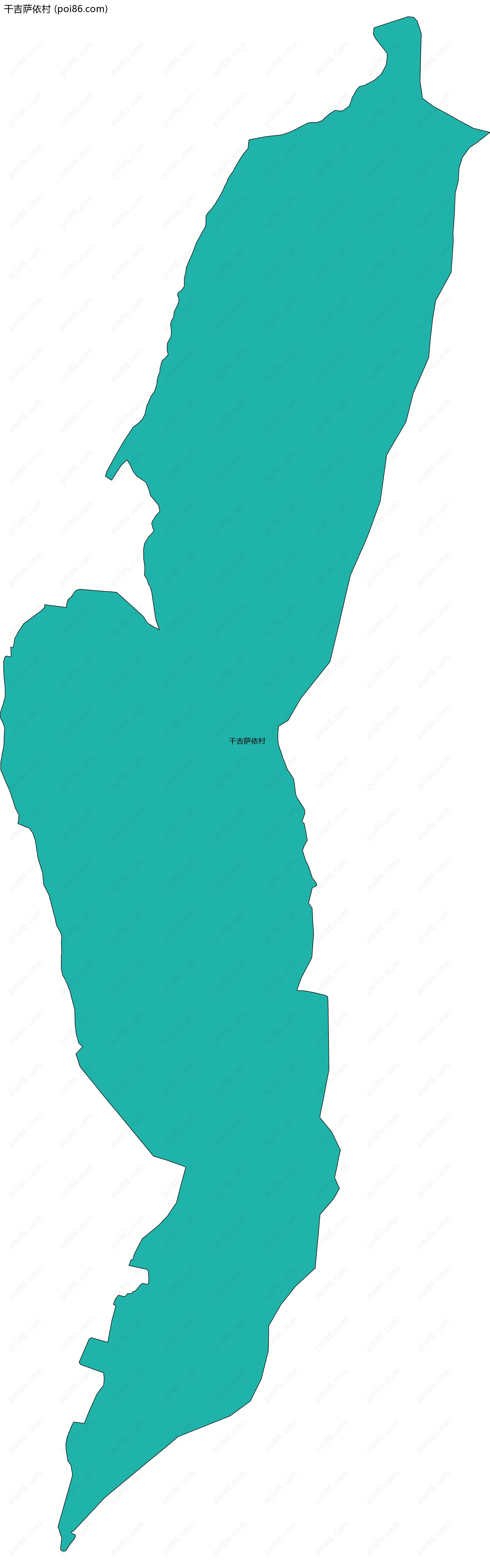 干吉萨依村边界地图