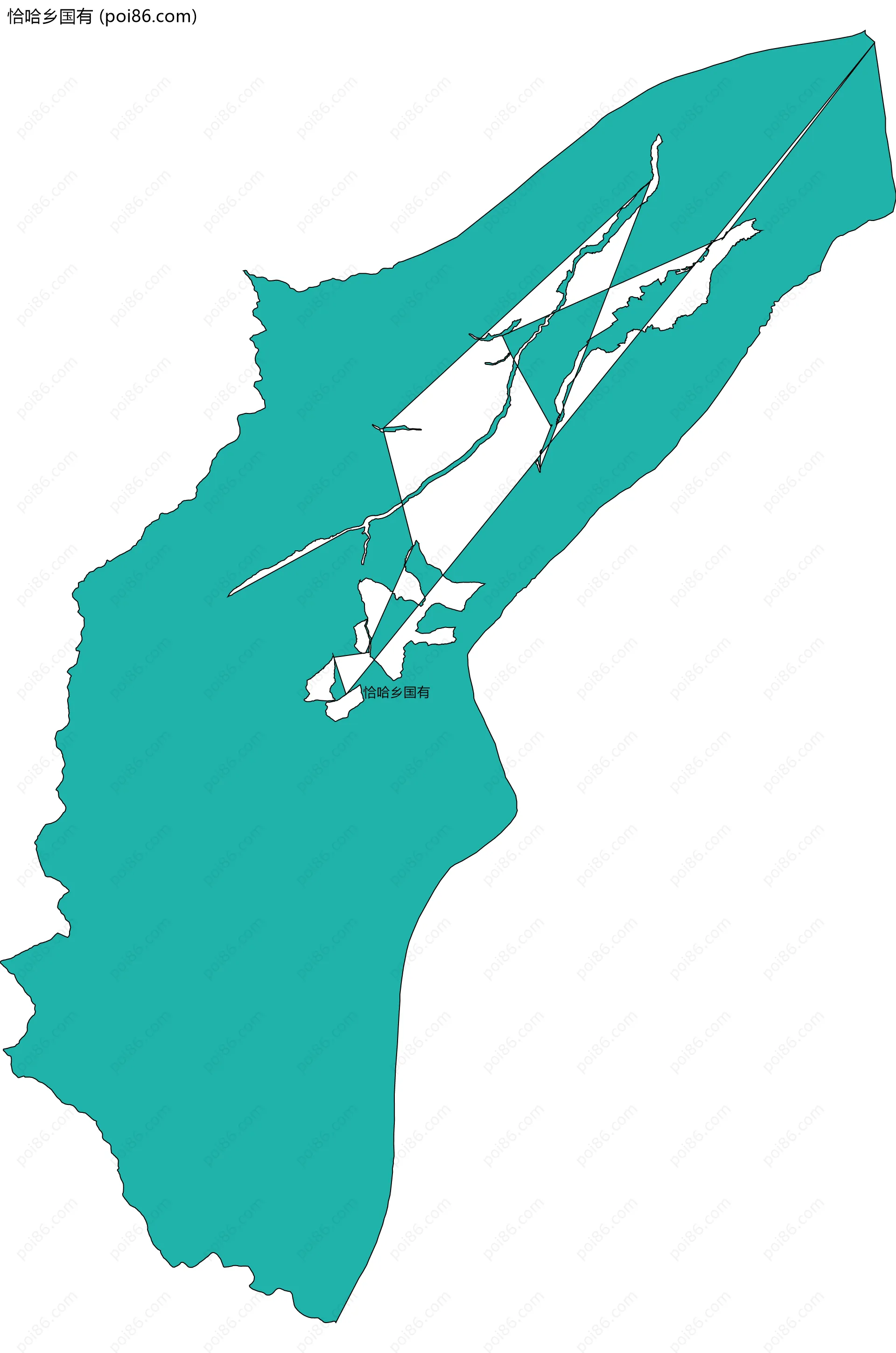 恰哈乡国有边界地图
