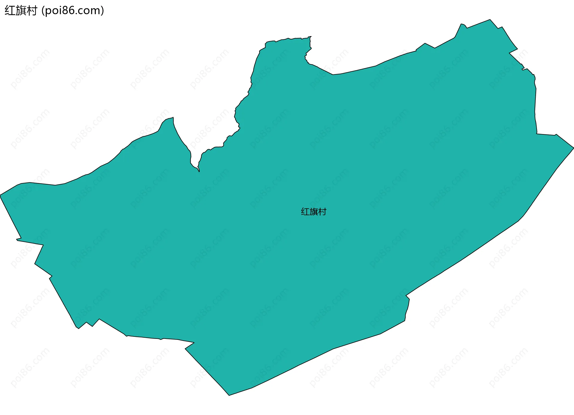 红旗村边界地图