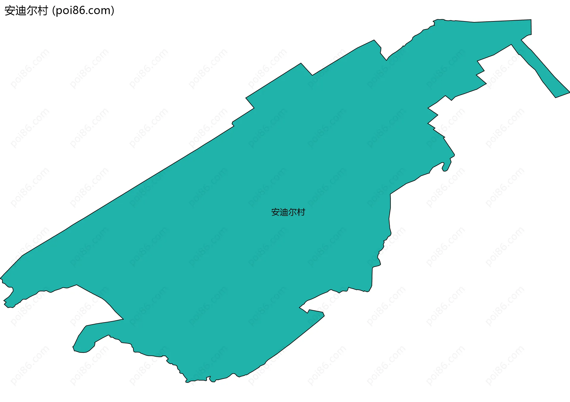 安迪尔村边界地图