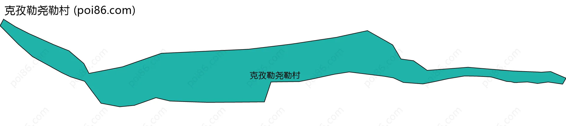 克孜勒尧勒村边界地图