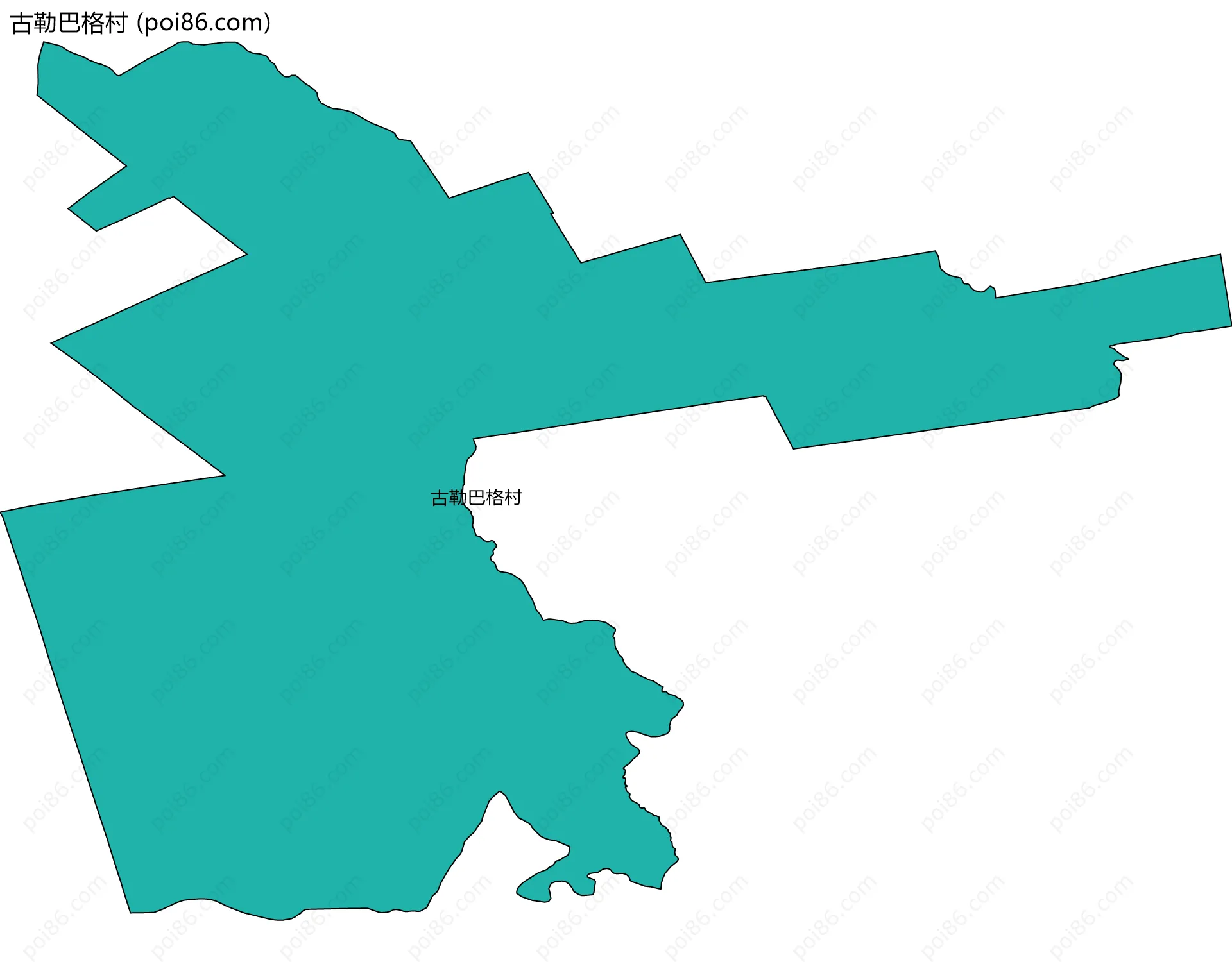 古勒巴格村边界地图
