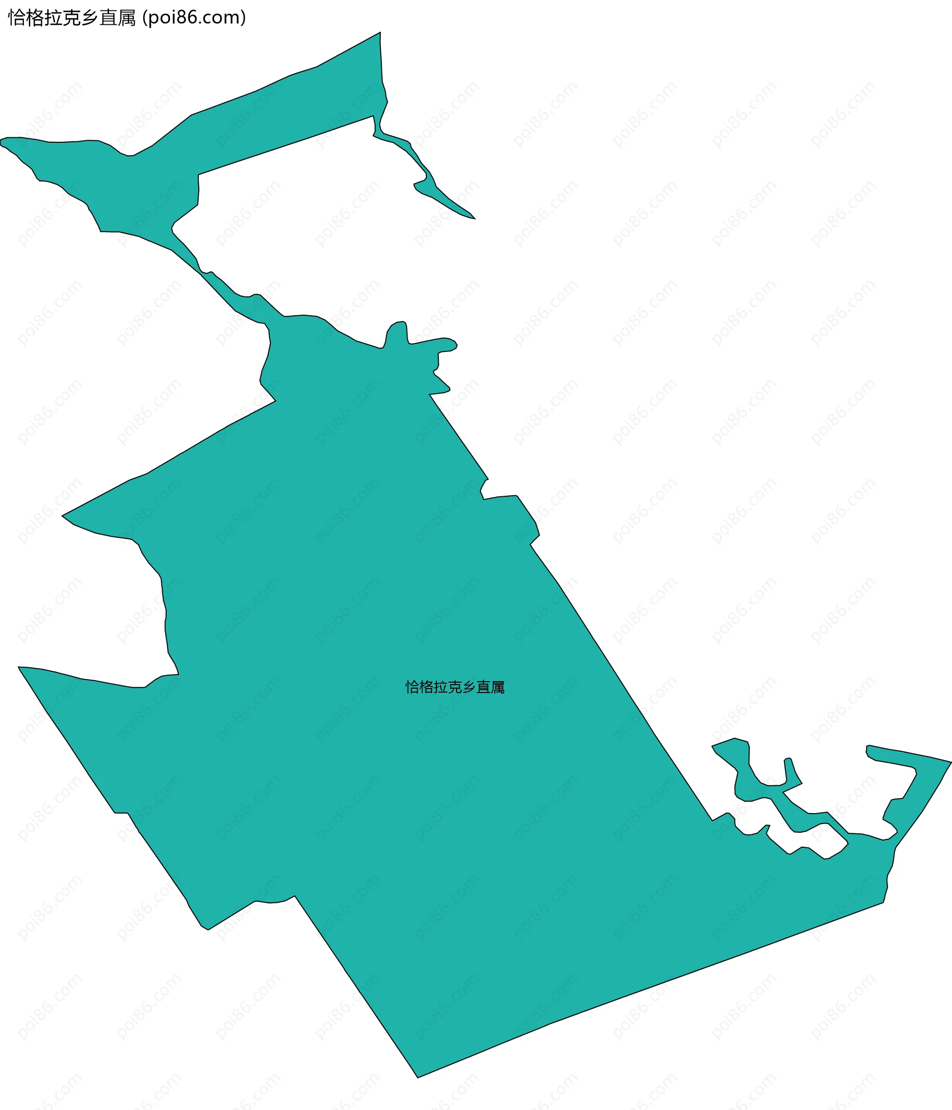 恰格拉克乡直属边界地图