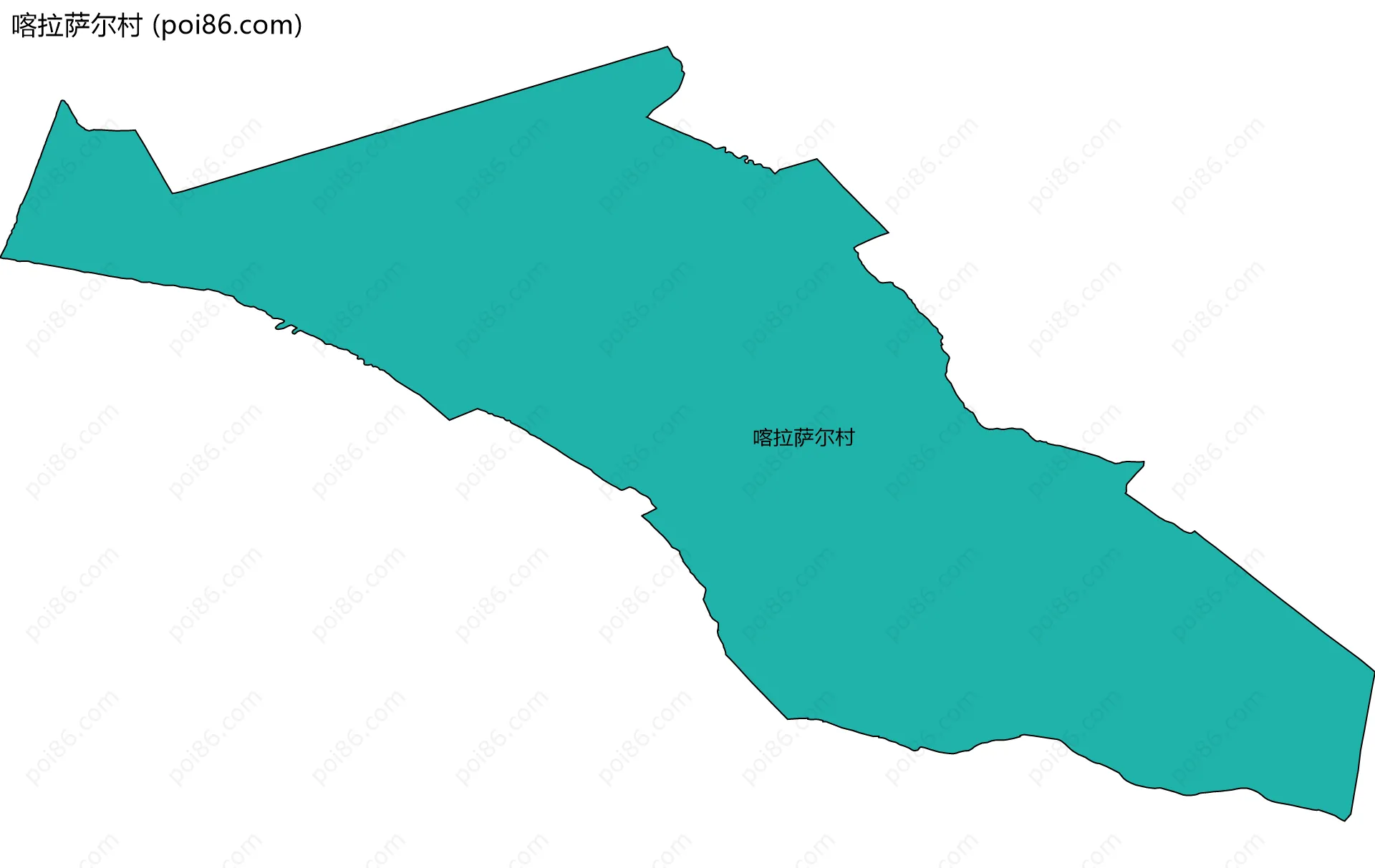 喀拉萨尔村边界地图
