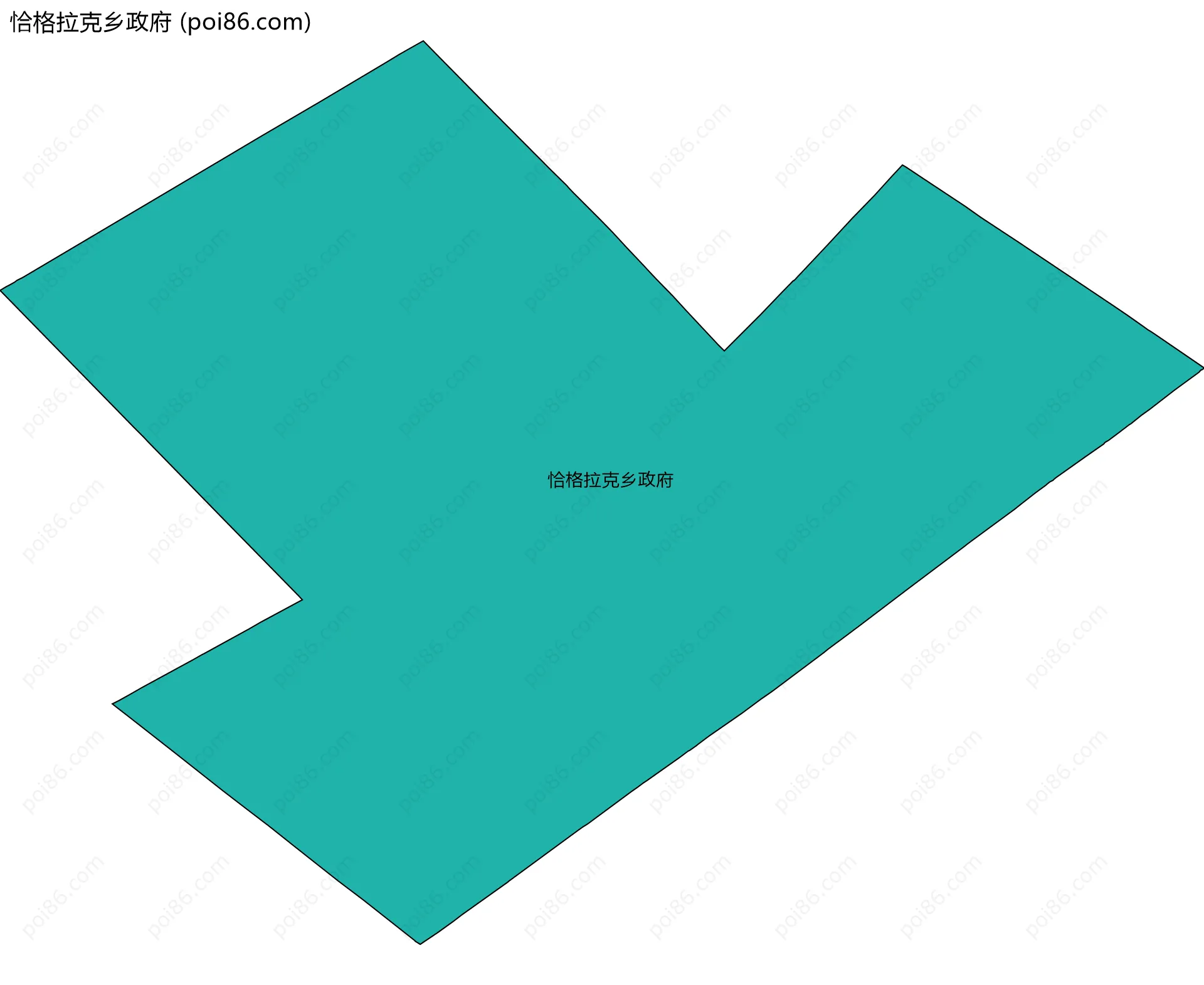 恰格拉克乡政府边界地图