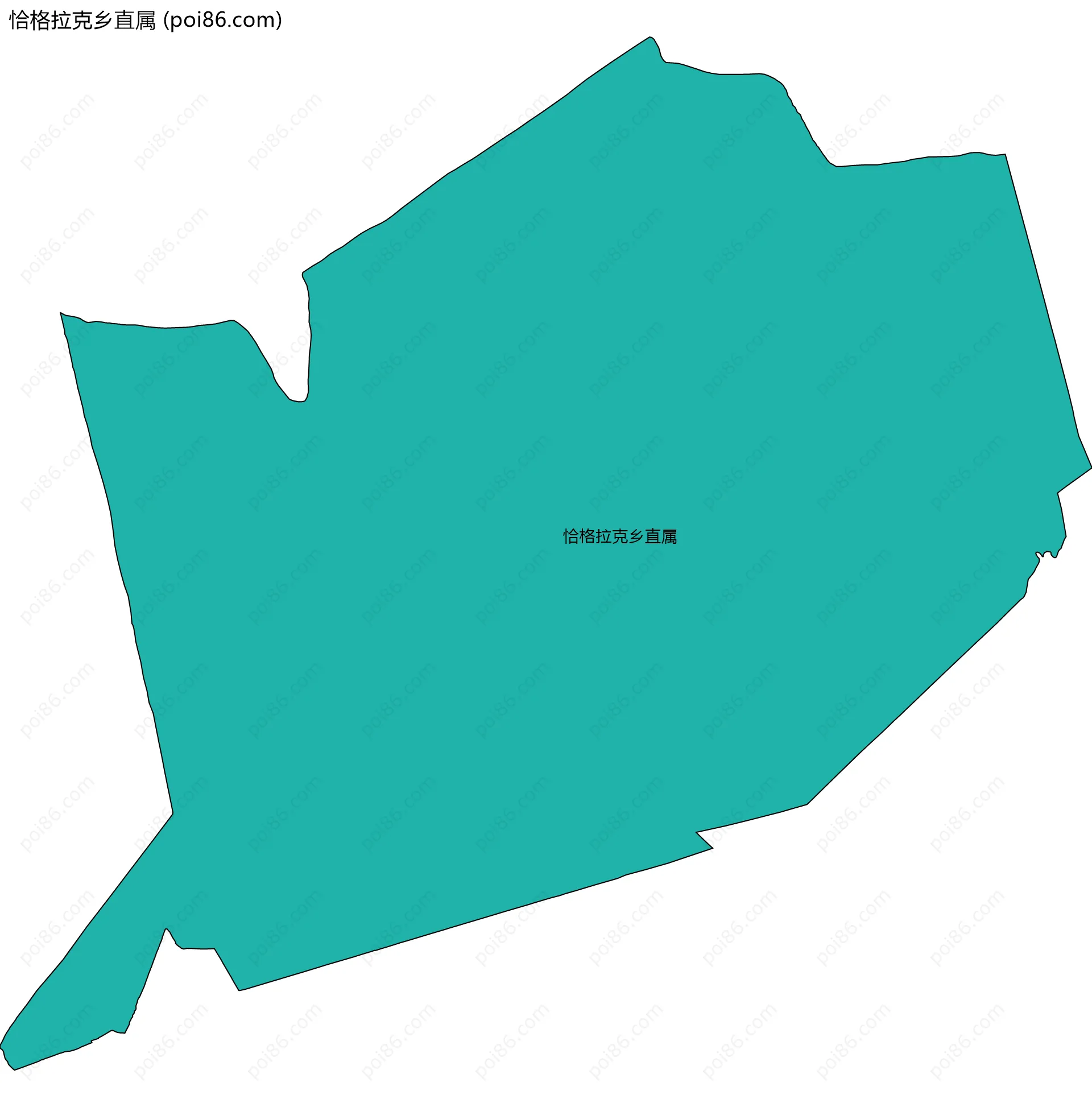 恰格拉克乡直属边界地图