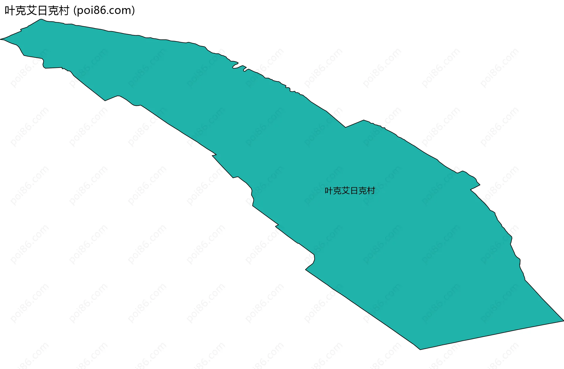 叶克艾日克村边界地图