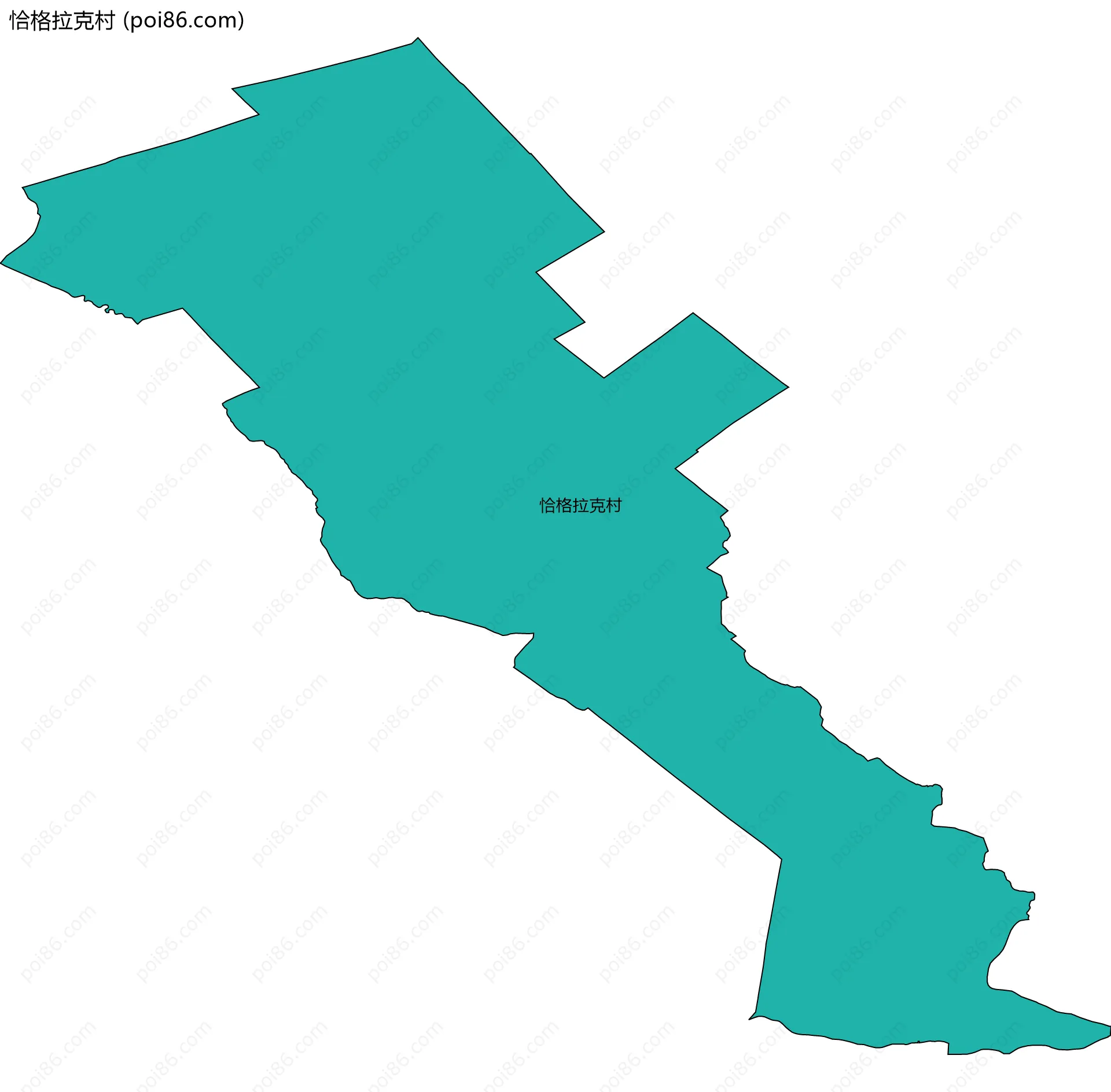 恰格拉克村边界地图