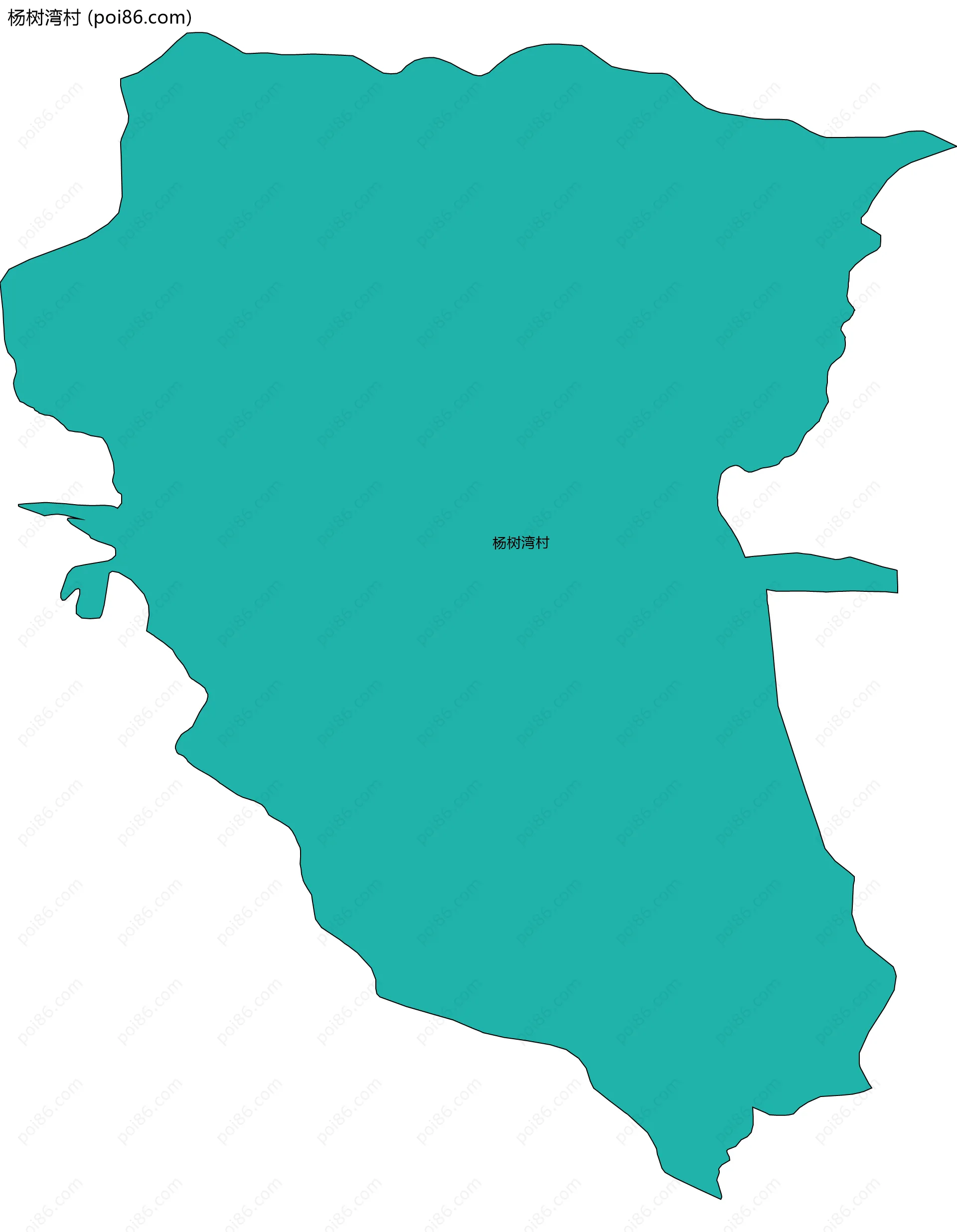 杨树湾村边界地图