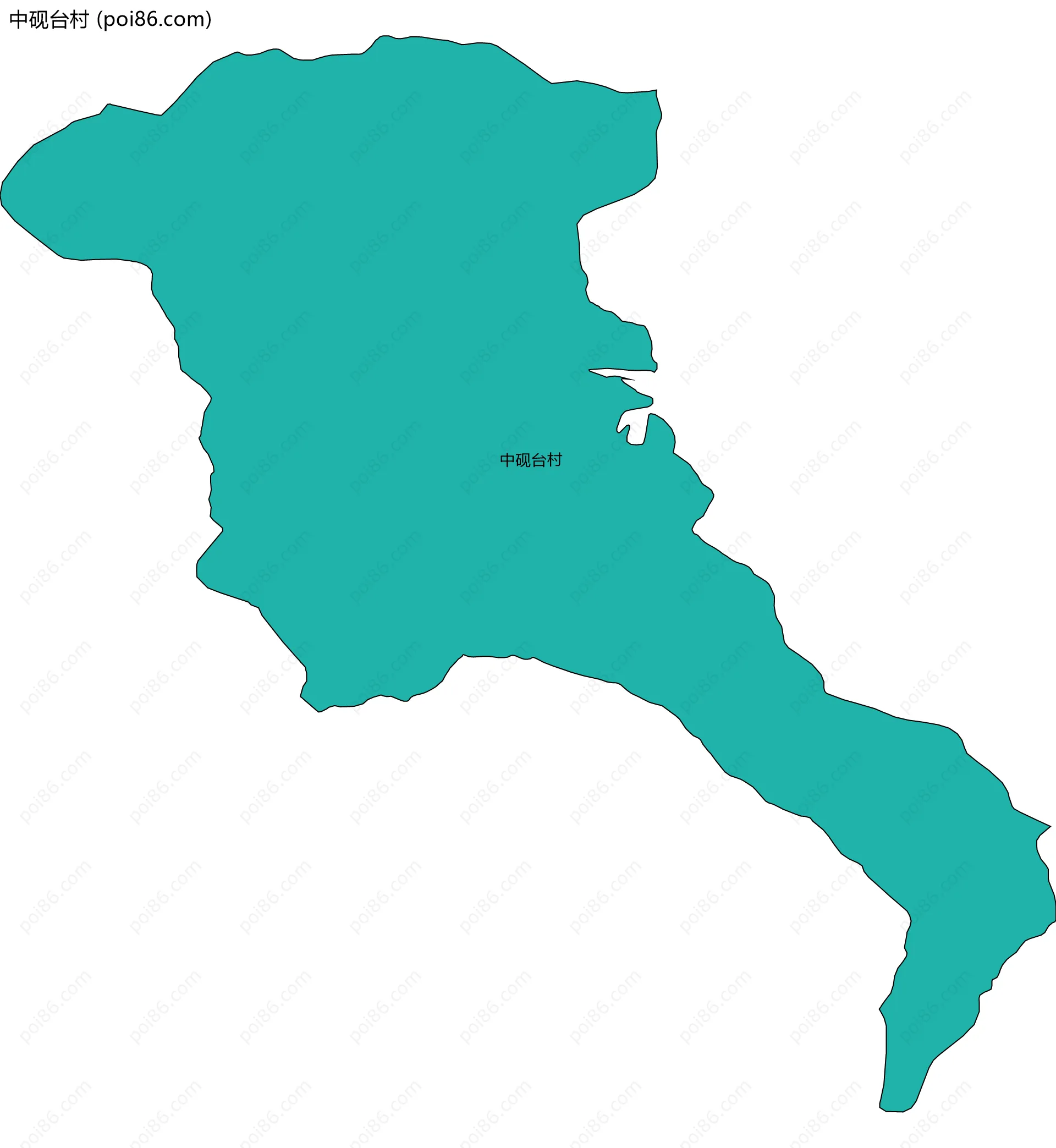 中砚台村边界地图