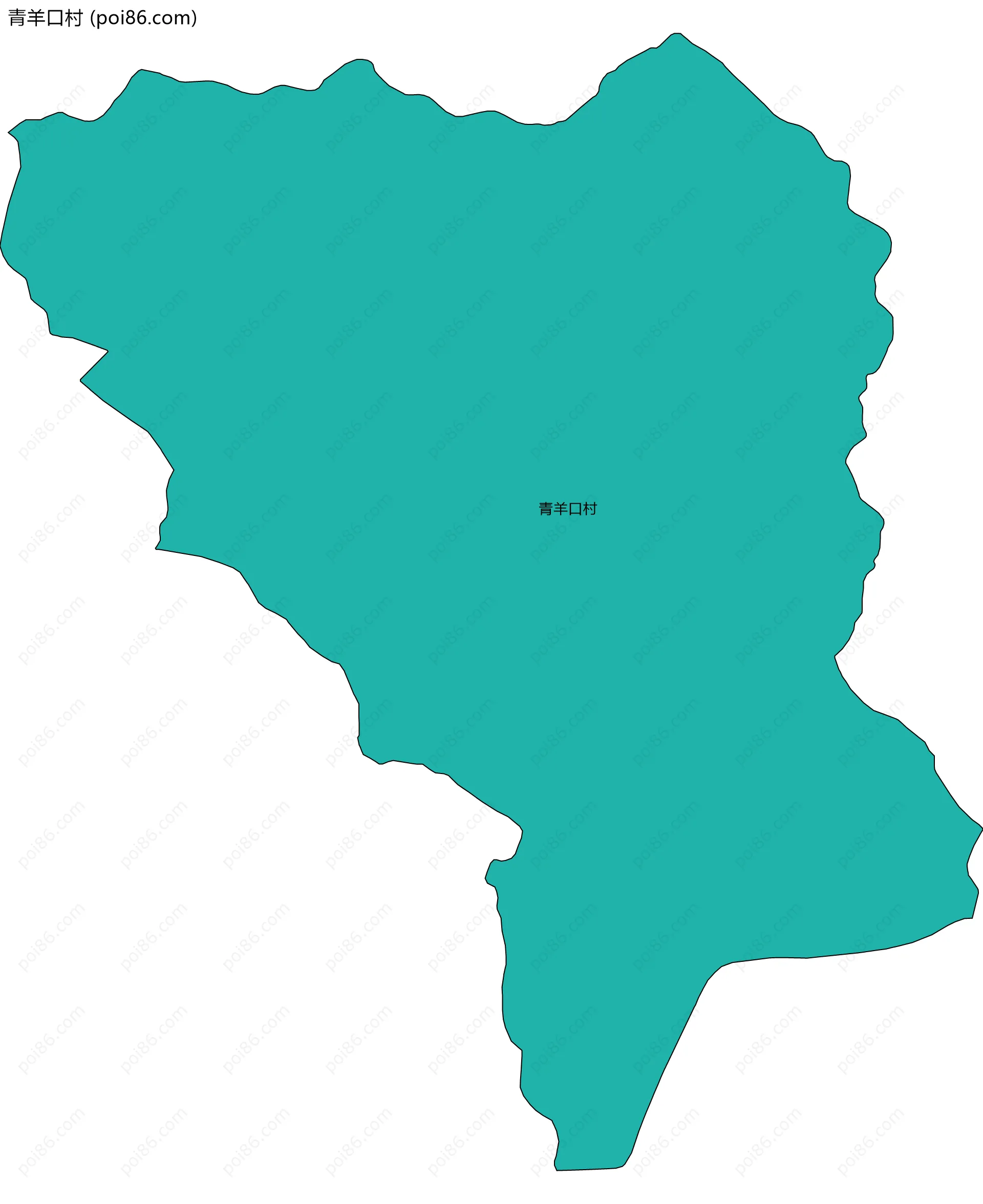 青羊口村边界地图