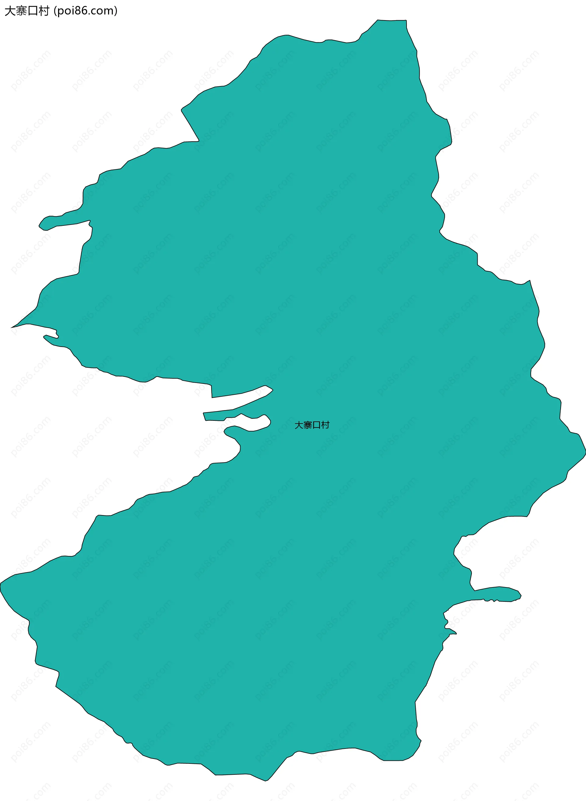 大寨口村边界地图