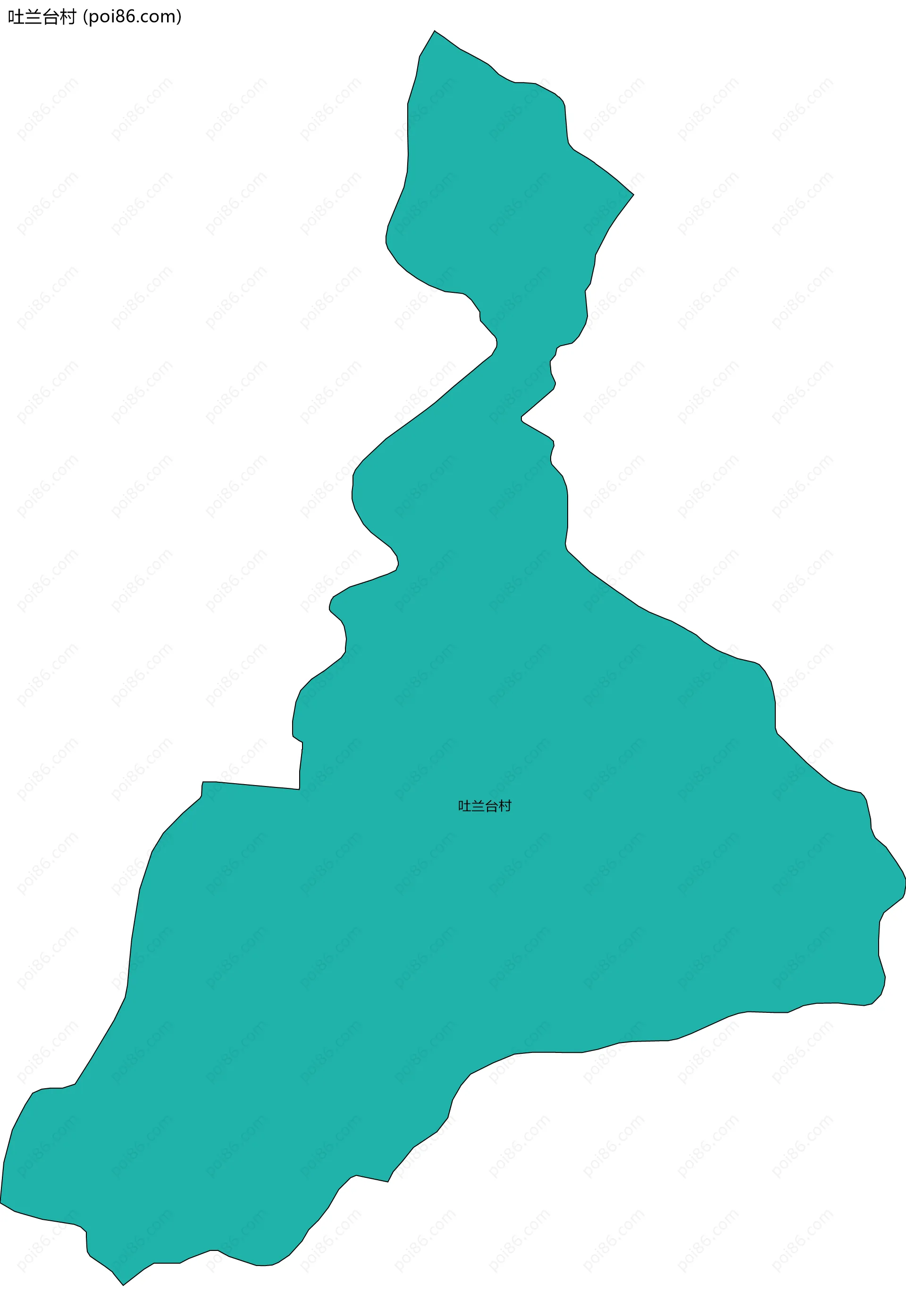 吐兰台村边界地图