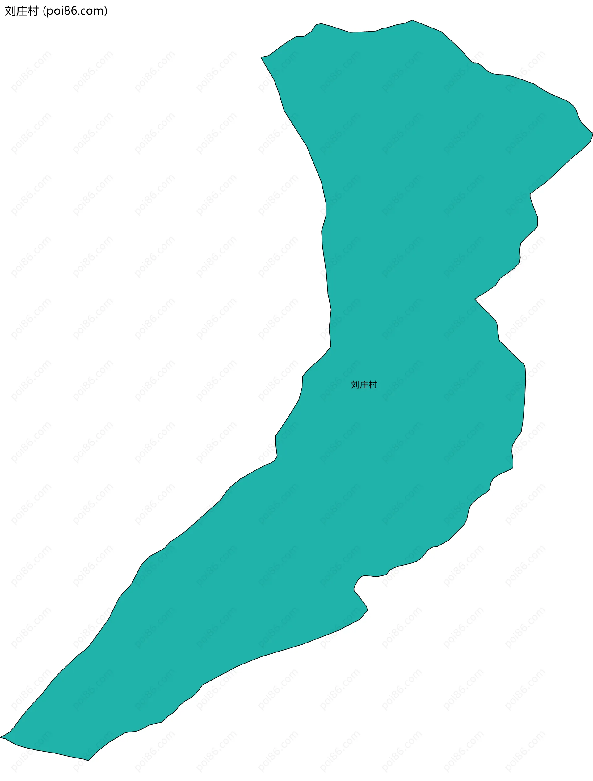 刘庄村边界地图