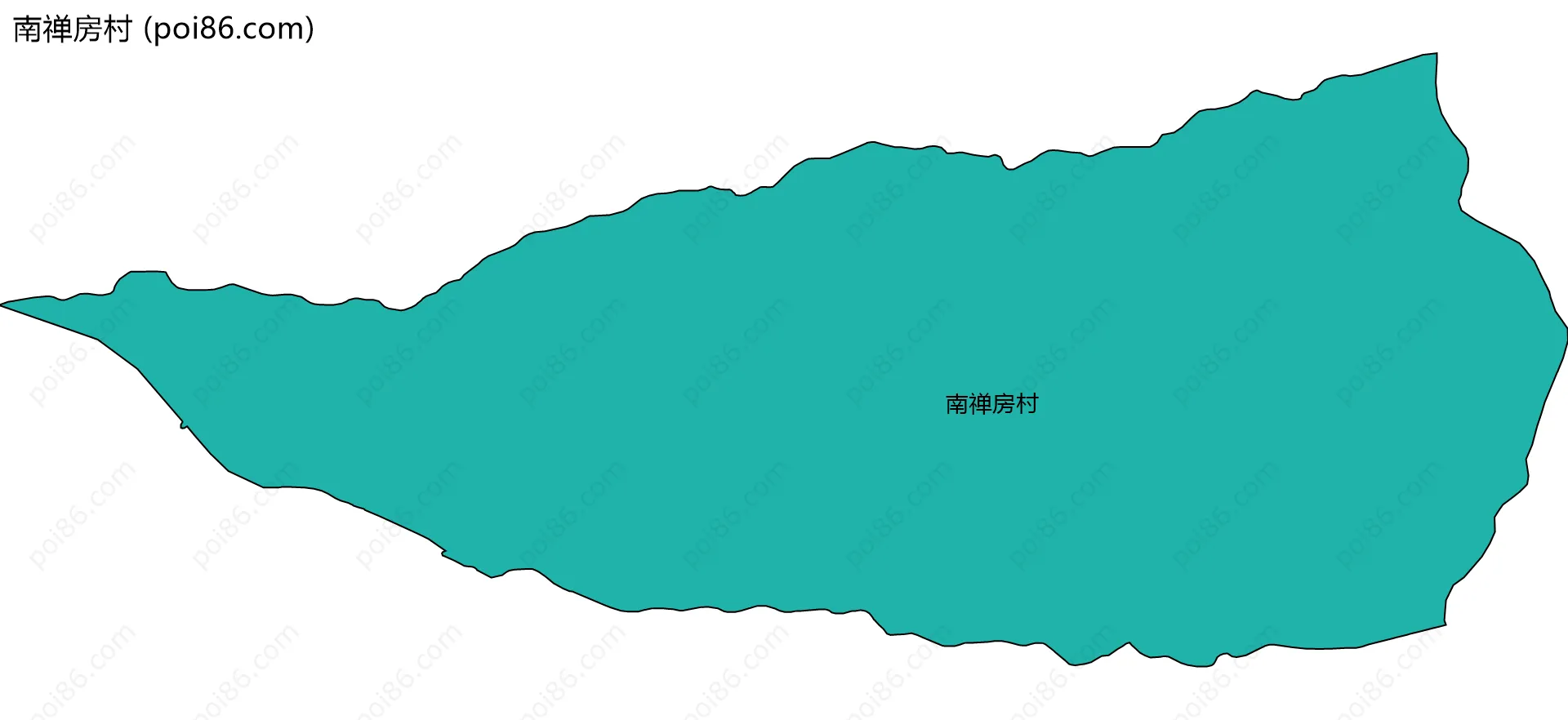 南禅房村边界地图