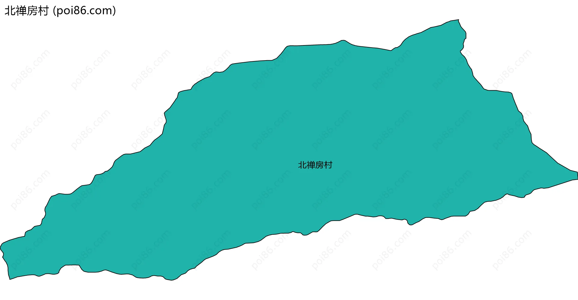 北禅房村边界地图