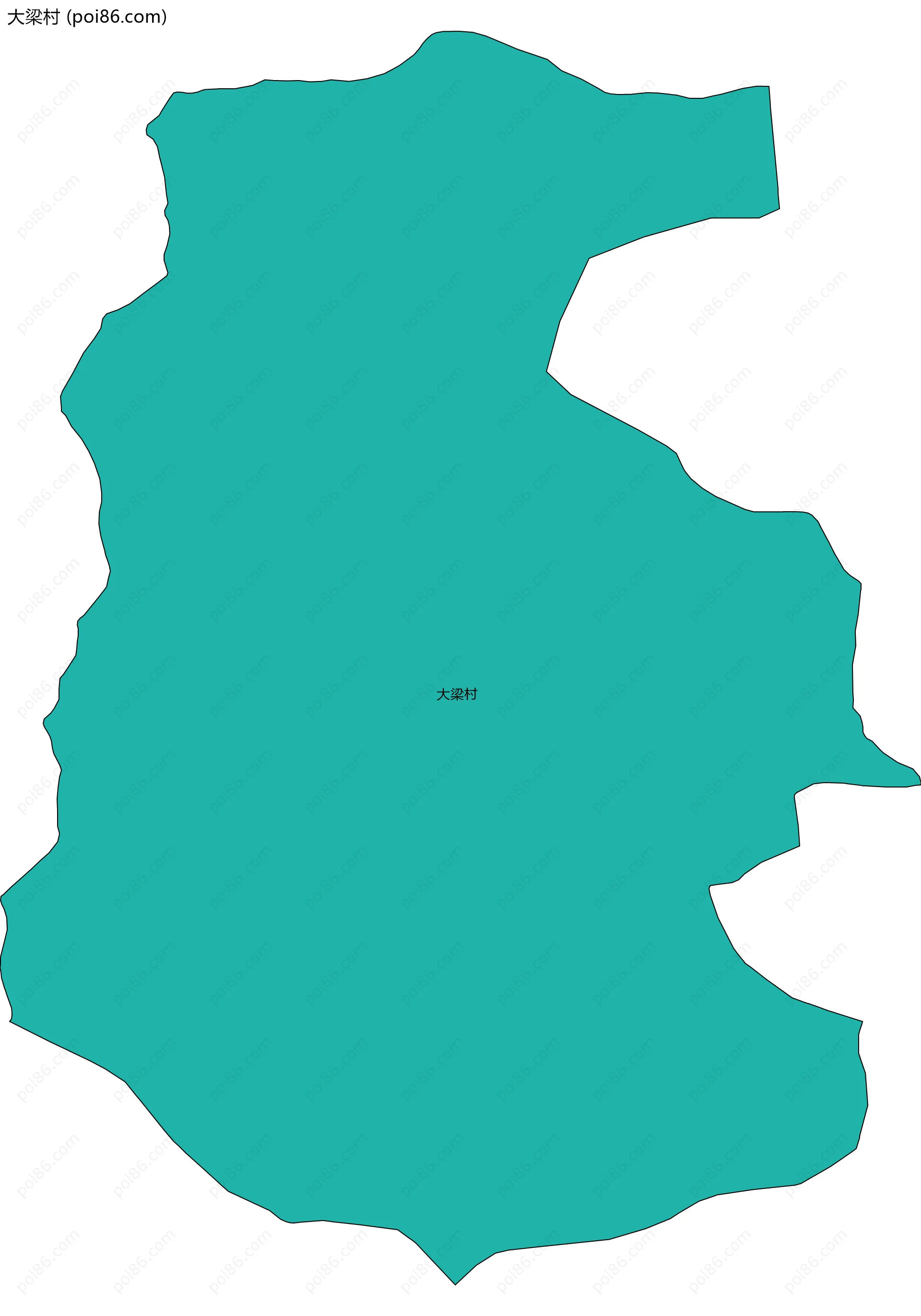 大梁村边界地图