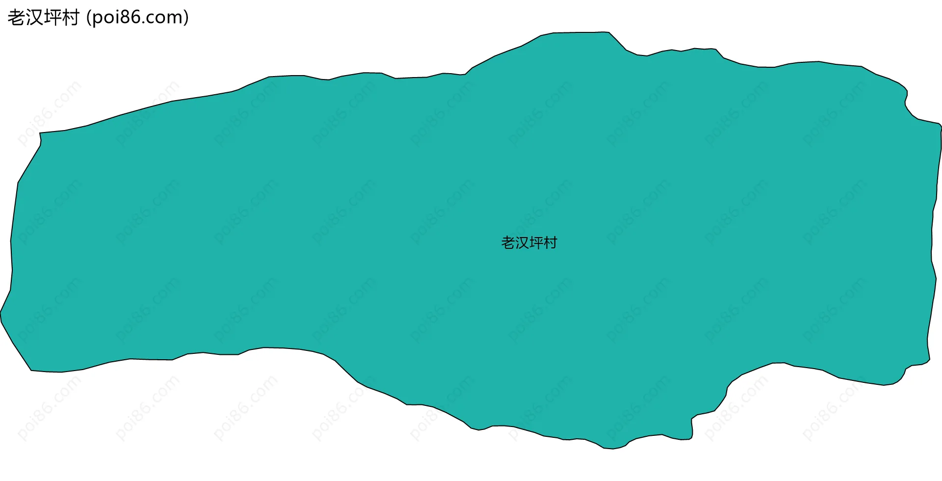 老汉坪村边界地图