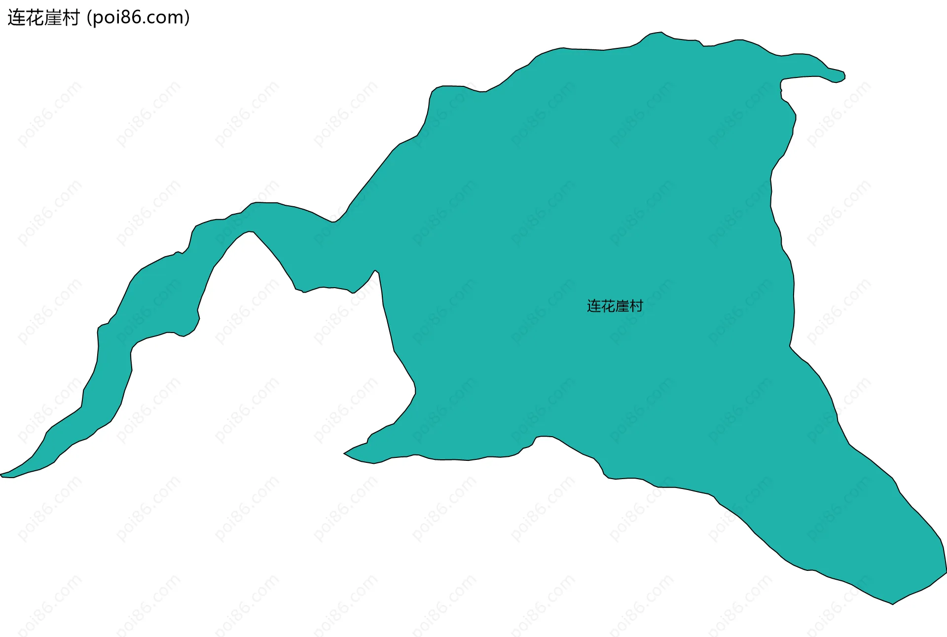 连花崖村边界地图