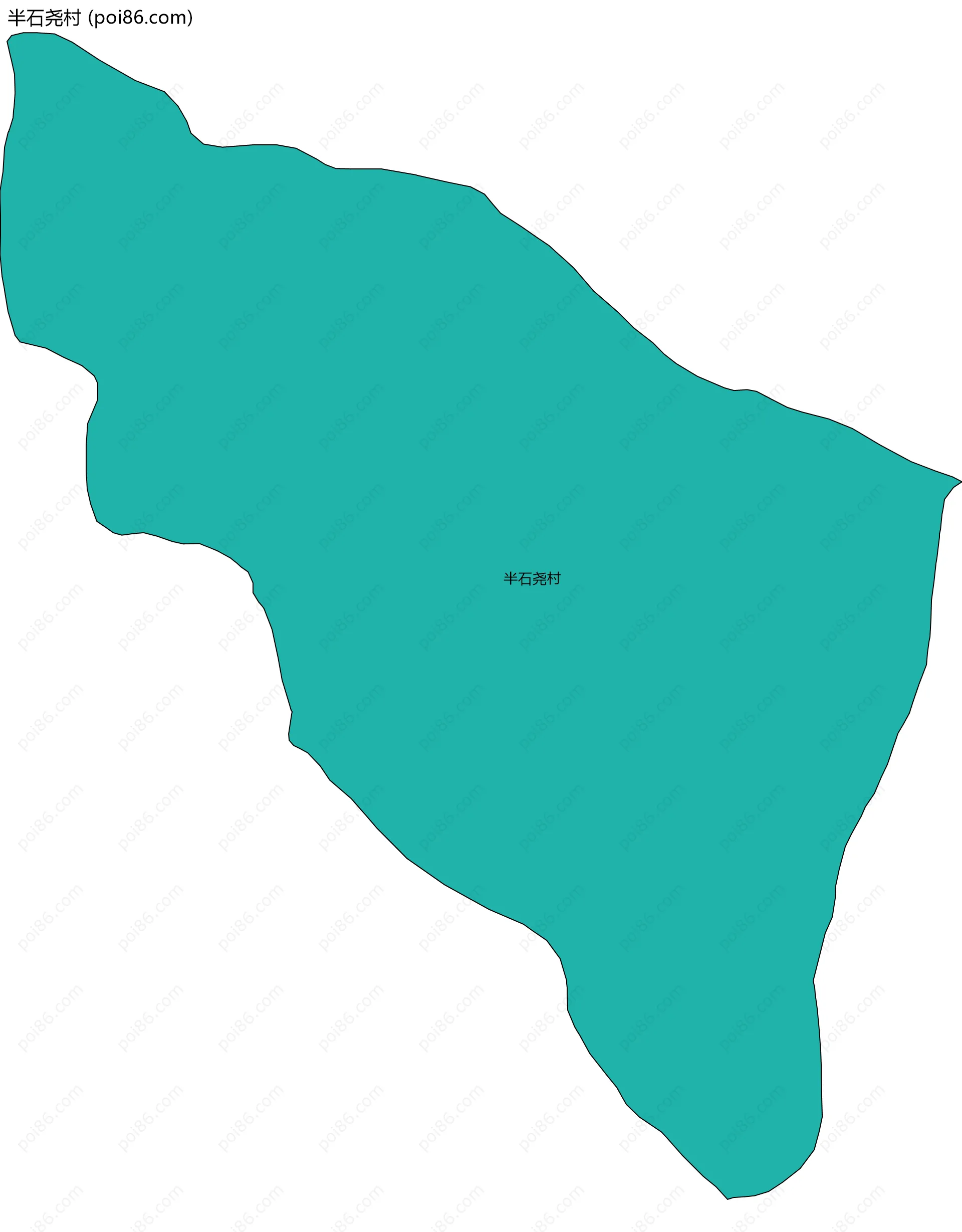 半石尧村边界地图
