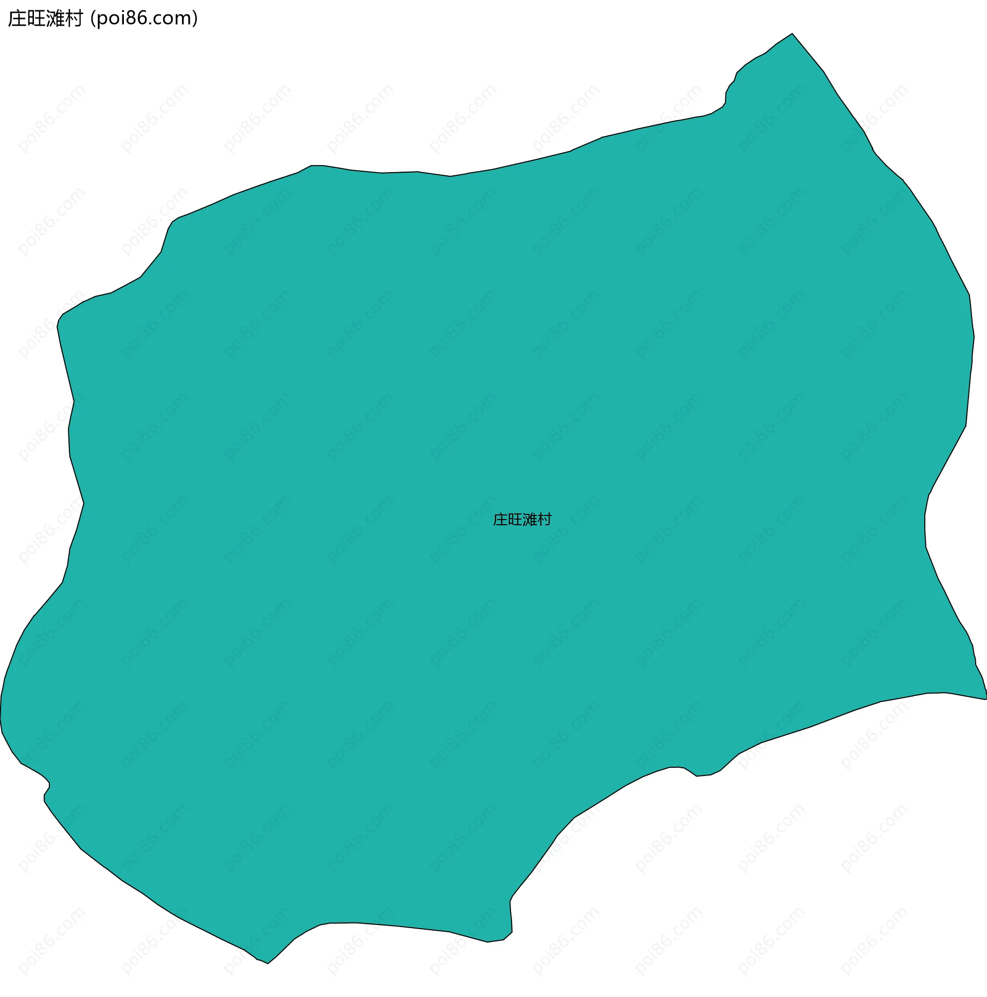 庄旺滩村边界地图