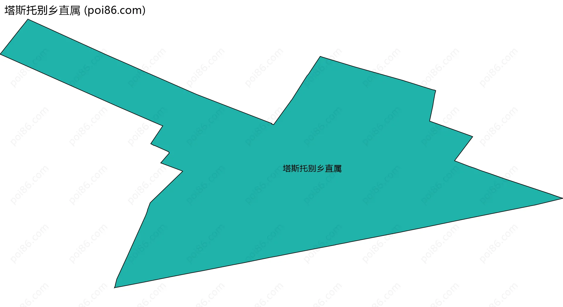 塔斯托别乡直属边界地图