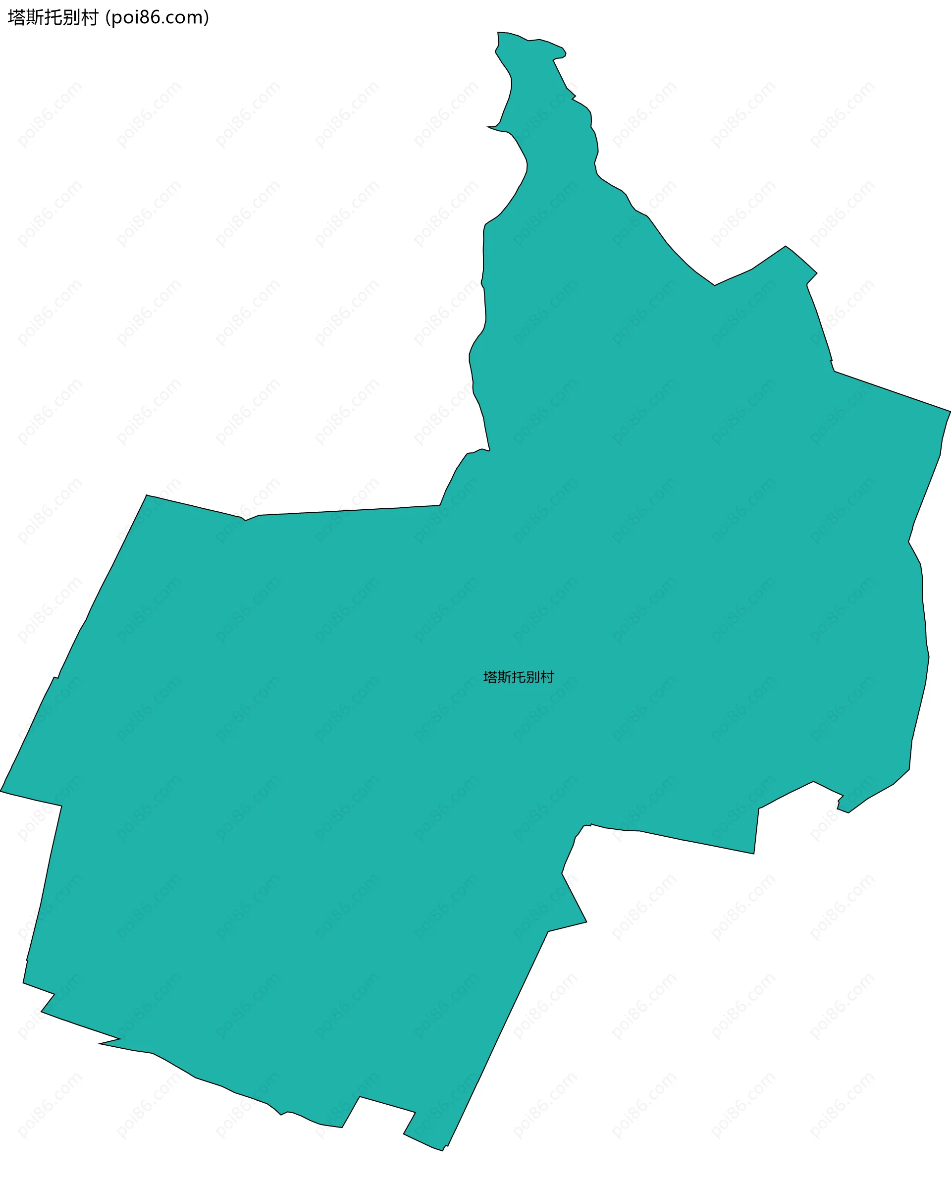 塔斯托别村边界地图