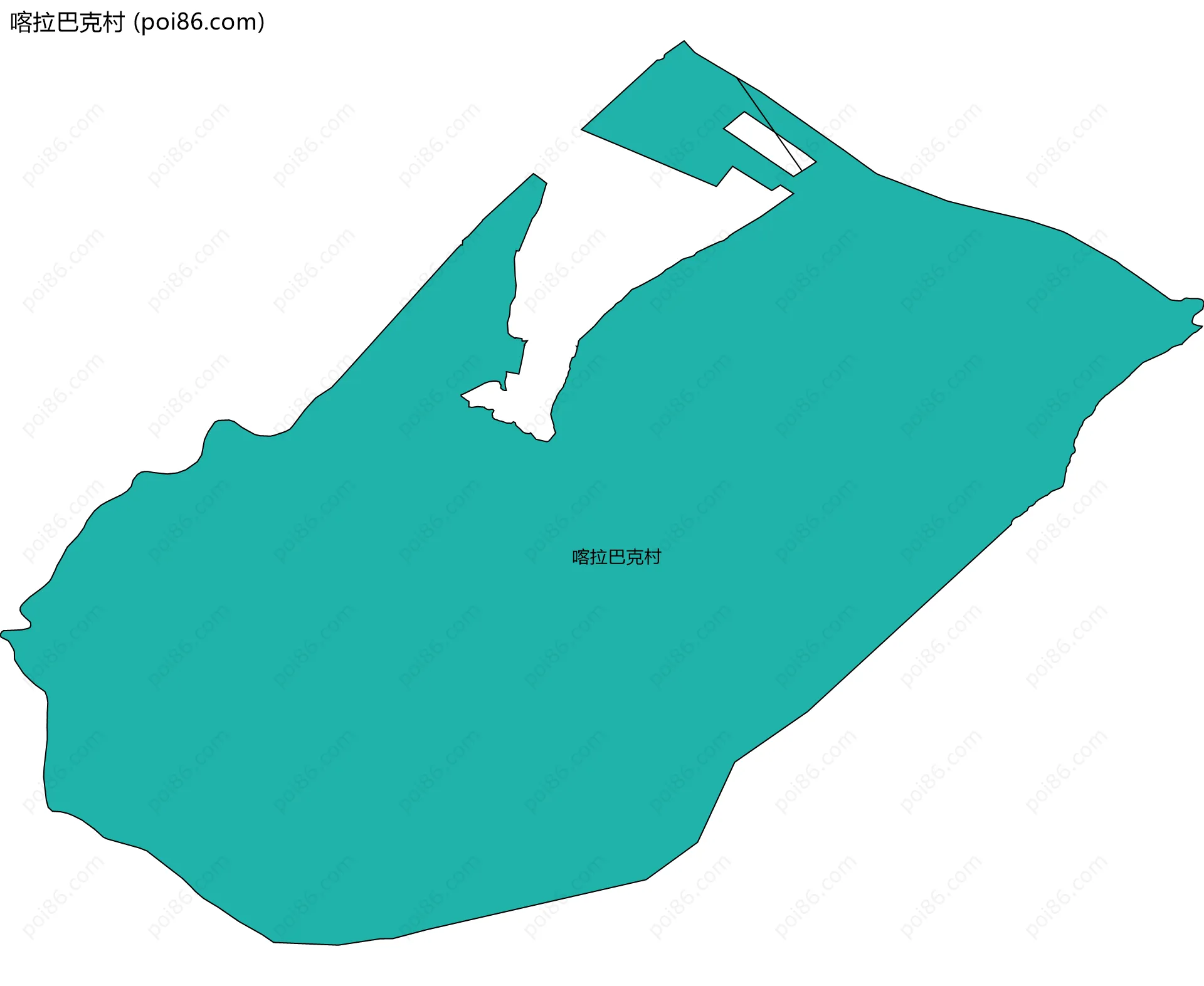 喀拉巴克村边界地图