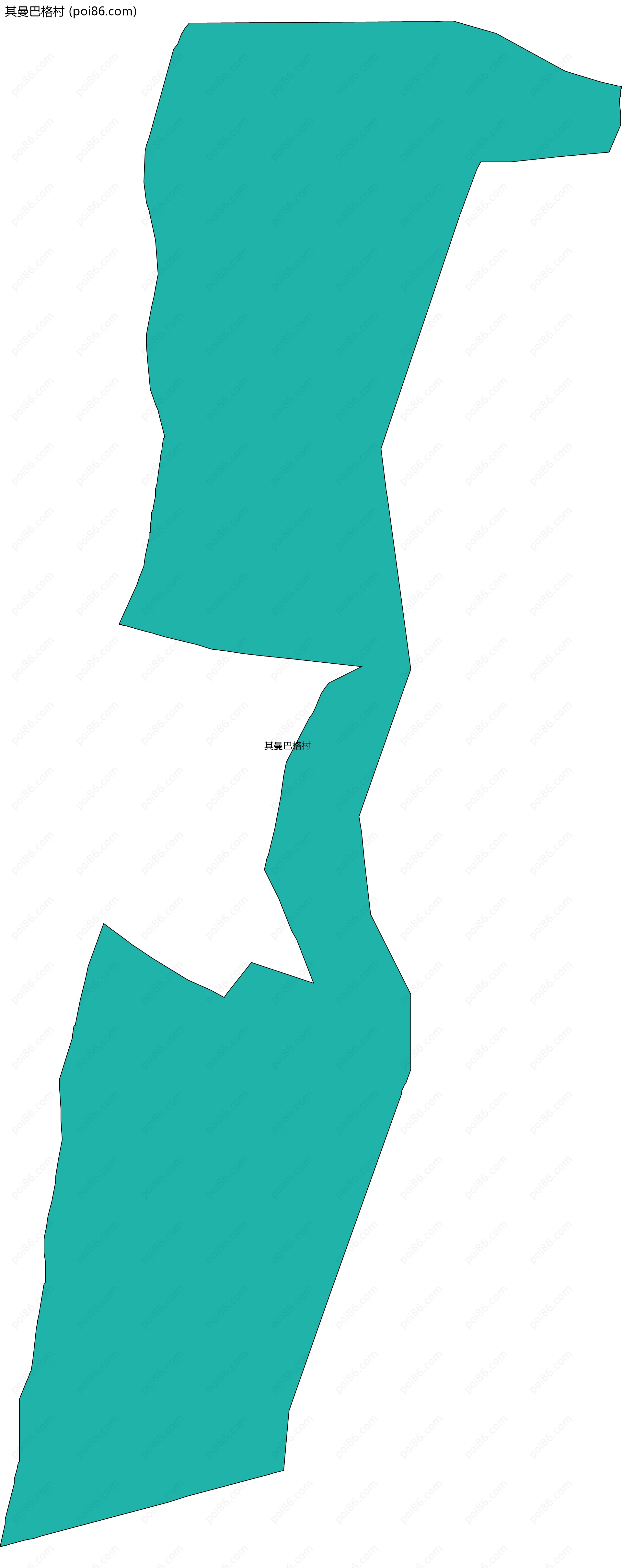 其曼巴格村边界地图